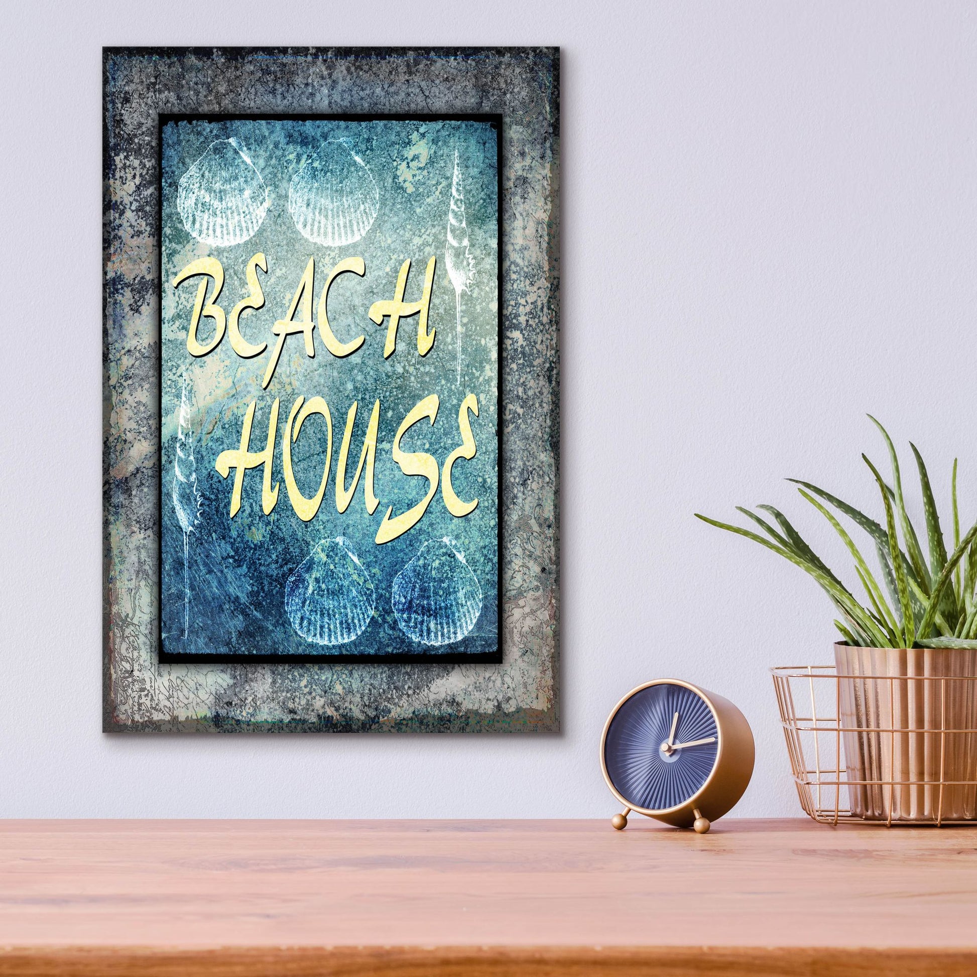 Epic Art 'Hello Beach House' by Lightbox Journal, Acrylic Glass Wall Art,12x16