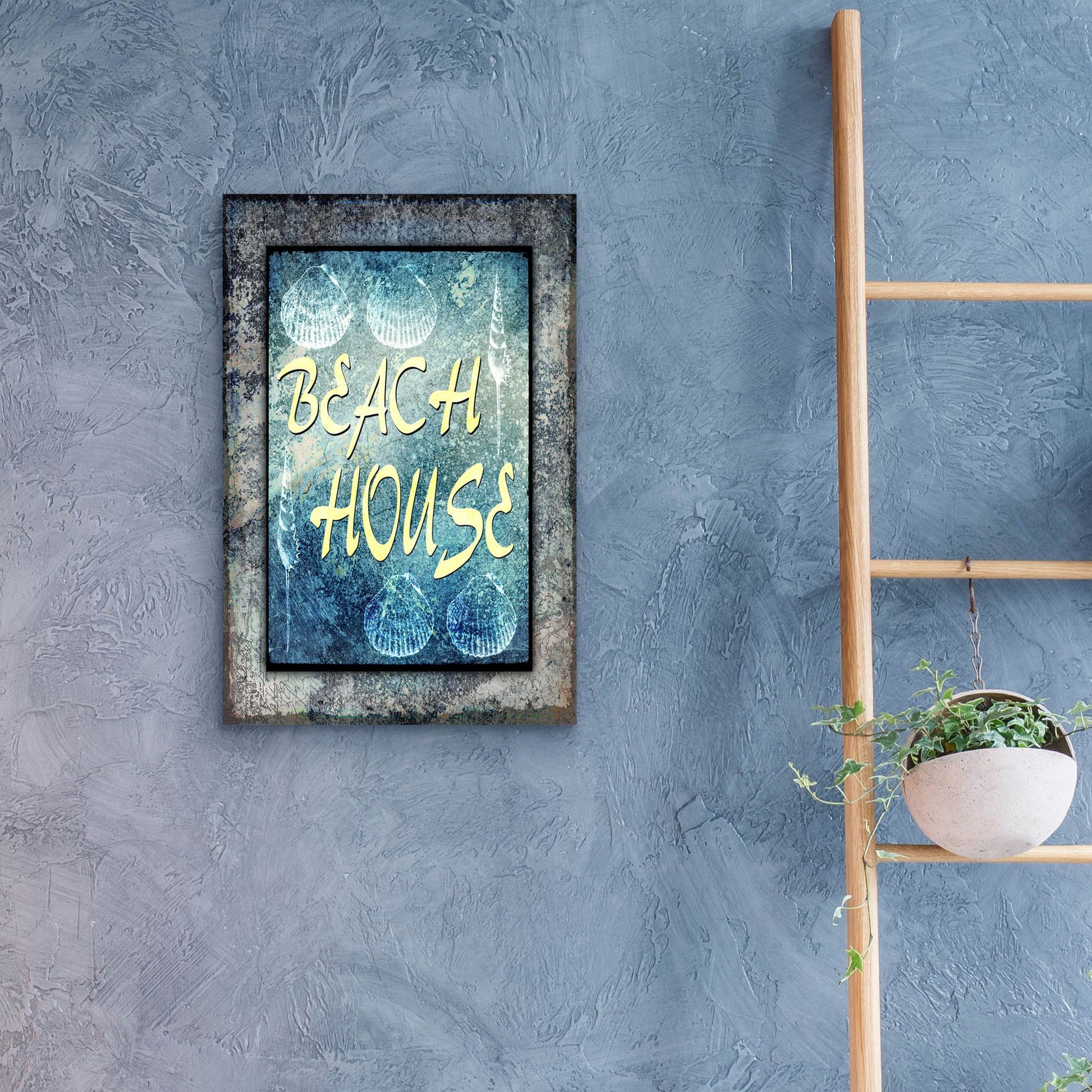 Epic Art 'Hello Beach House' by Lightbox Journal, Acrylic Glass Wall Art,16x24