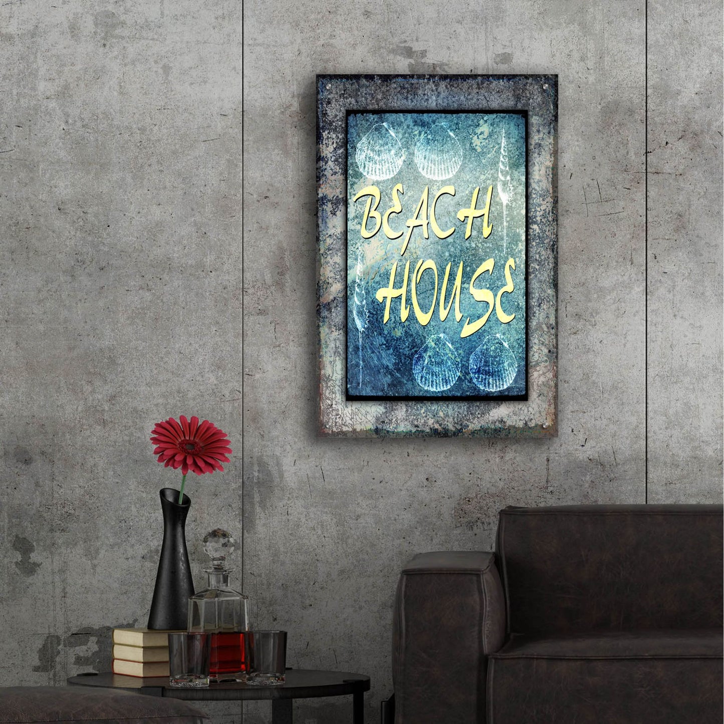 Epic Art 'Hello Beach House' by Lightbox Journal, Acrylic Glass Wall Art,24x36