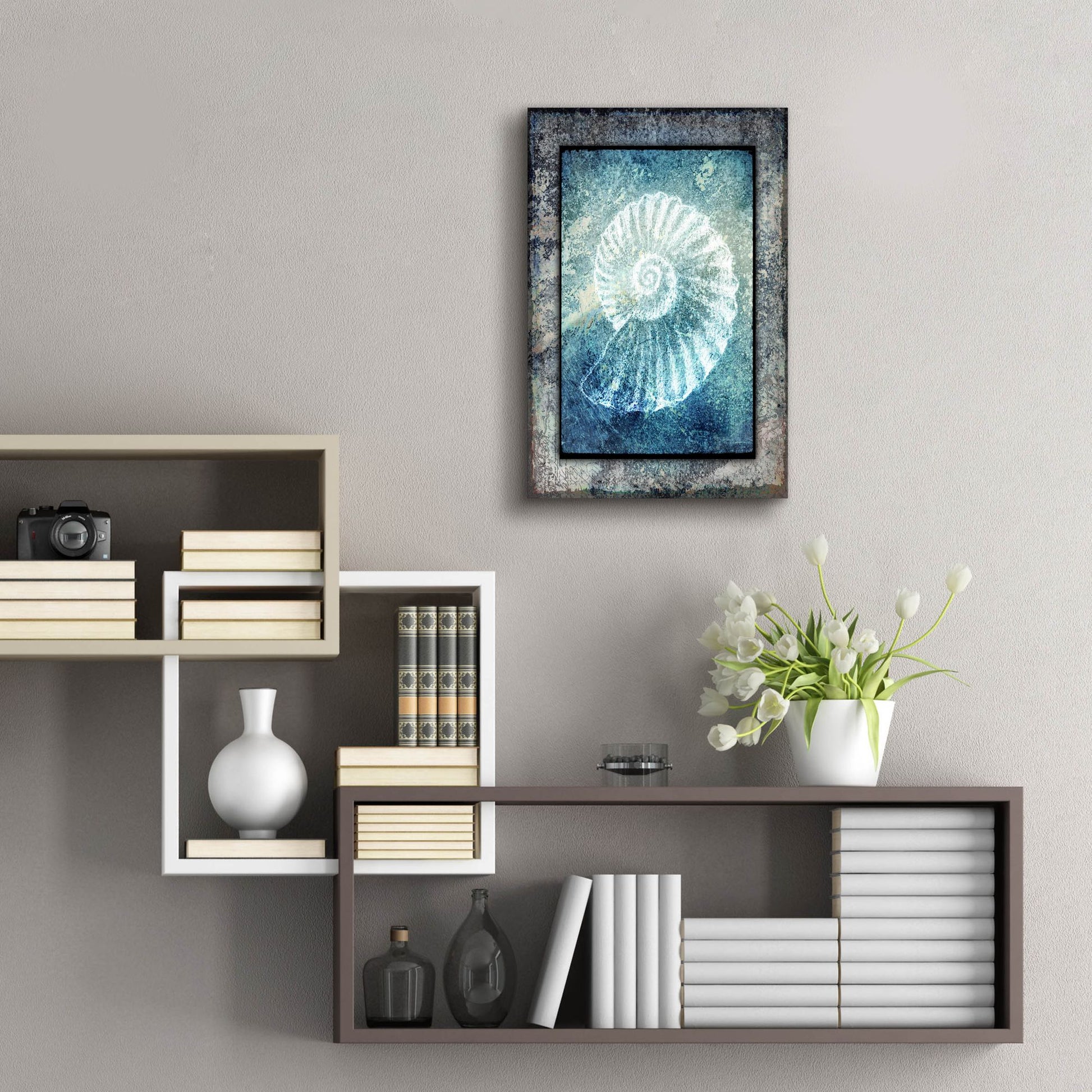 Epic Art 'Hello Beach Shell I' by Lightbox Journal, Acrylic Glass Wall Art,16x24