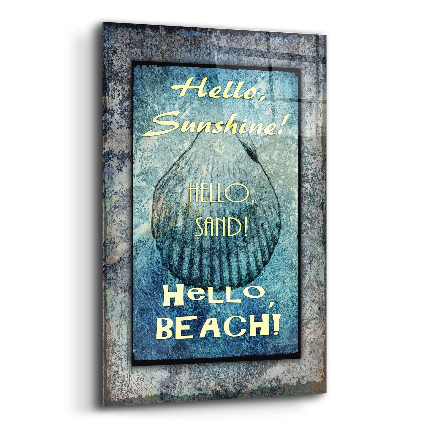 Epic Art 'Hello Beach' by Lightbox Journal, Acrylic Glass Wall Art,12x16