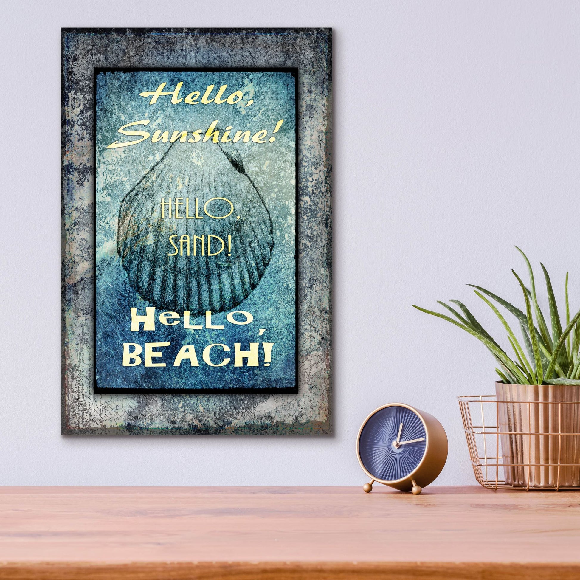 Epic Art 'Hello Beach' by Lightbox Journal, Acrylic Glass Wall Art,12x16