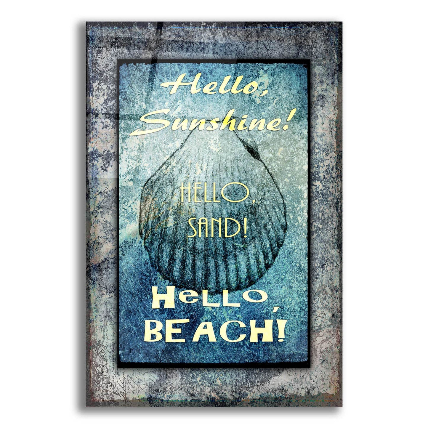 Epic Art 'Hello Beach' by Lightbox Journal, Acrylic Glass Wall Art,12x16