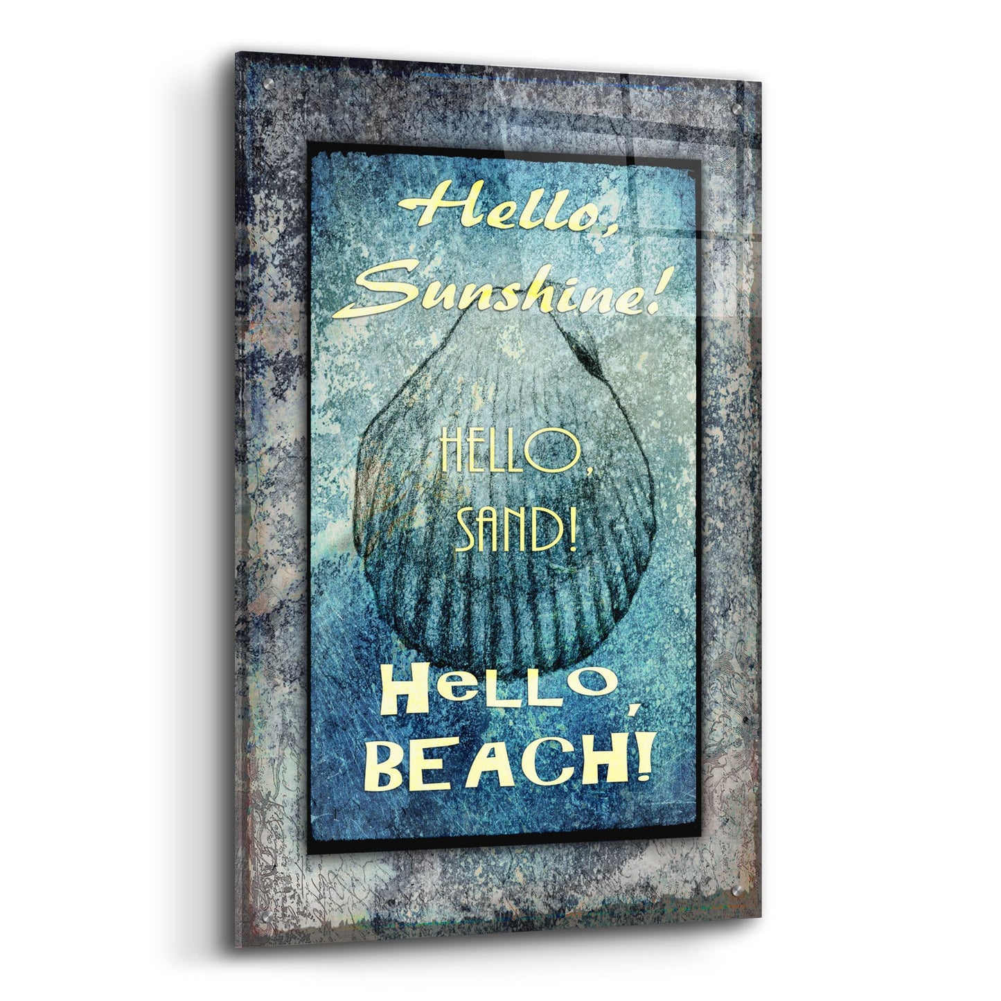 Epic Art 'Hello Beach' by Lightbox Journal, Acrylic Glass Wall Art,24x36