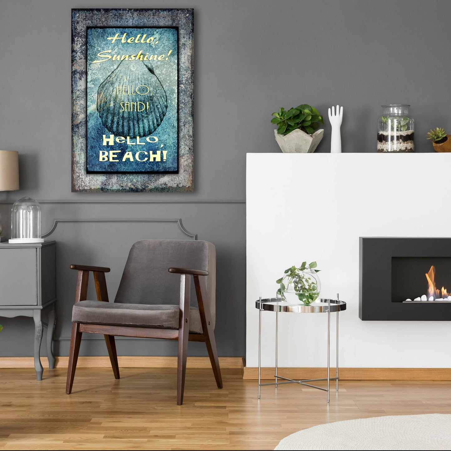 Epic Art 'Hello Beach' by Lightbox Journal, Acrylic Glass Wall Art,24x36