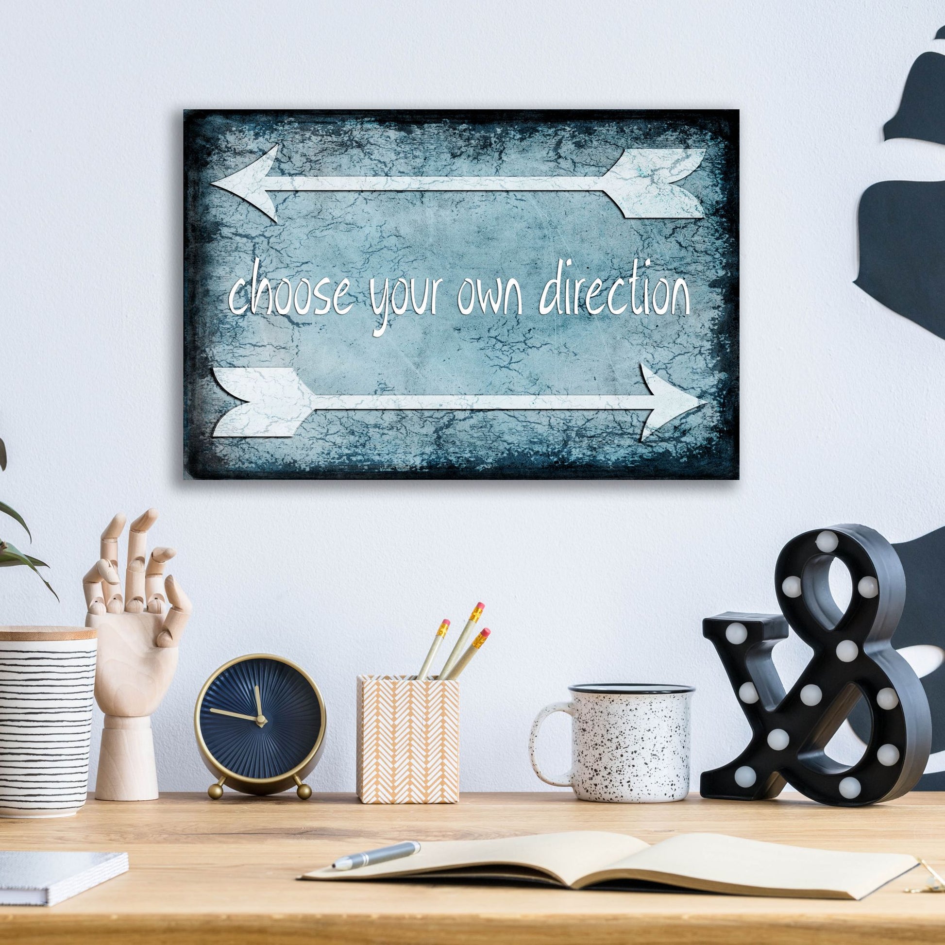 Epic Art 'Choose Direction' by Lightbox Journal, Acrylic Glass Wall Art,16x12