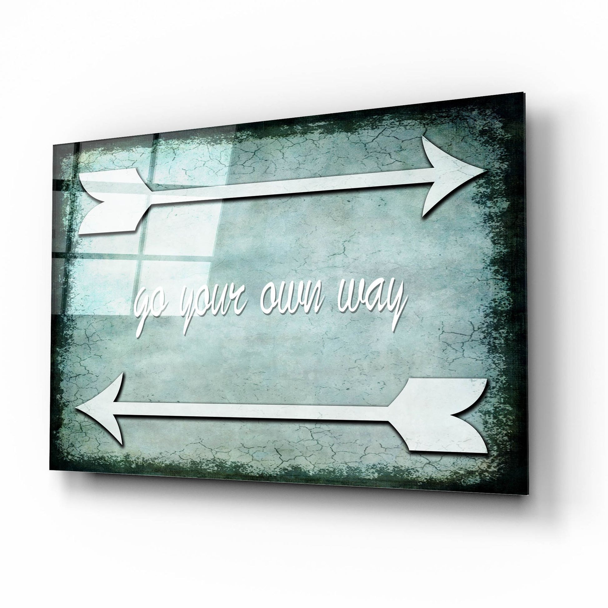 Epic Art 'Choose Path - Go Own Way' by Lightbox Journal, Acrylic Glass Wall Art,16x12