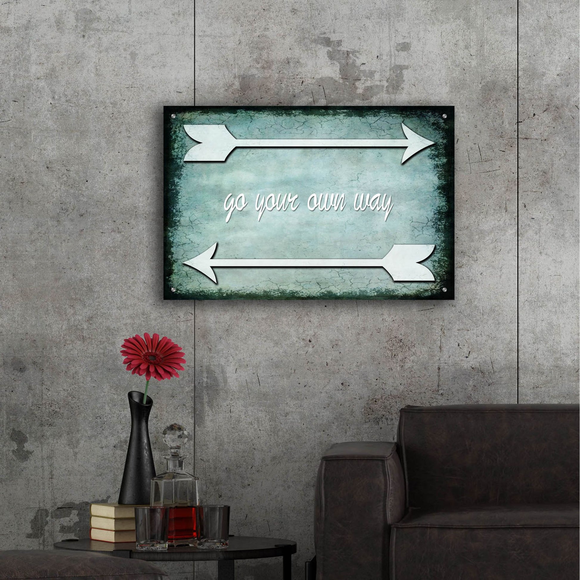 Epic Art 'Choose Path - Go Own Way' by Lightbox Journal, Acrylic Glass Wall Art,36x24