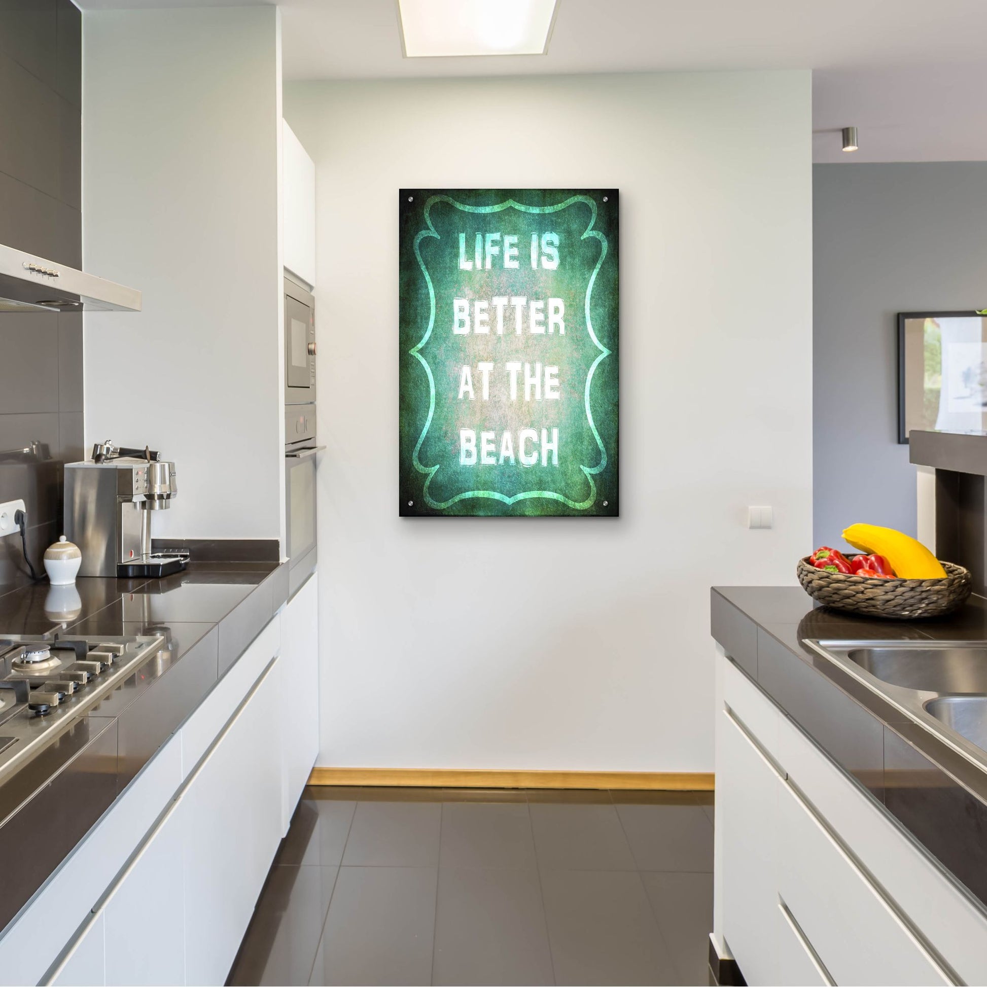 Epic Art 'Good Times Better Beach' by Lightbox Journal, Acrylic Glass Wall Art,24x36