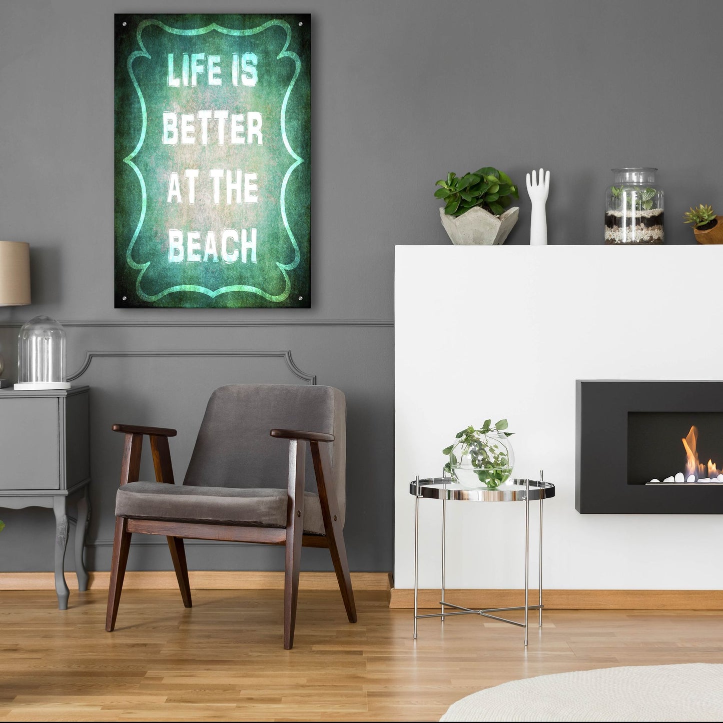 Epic Art 'Good Times Better Beach' by Lightbox Journal, Acrylic Glass Wall Art,24x36