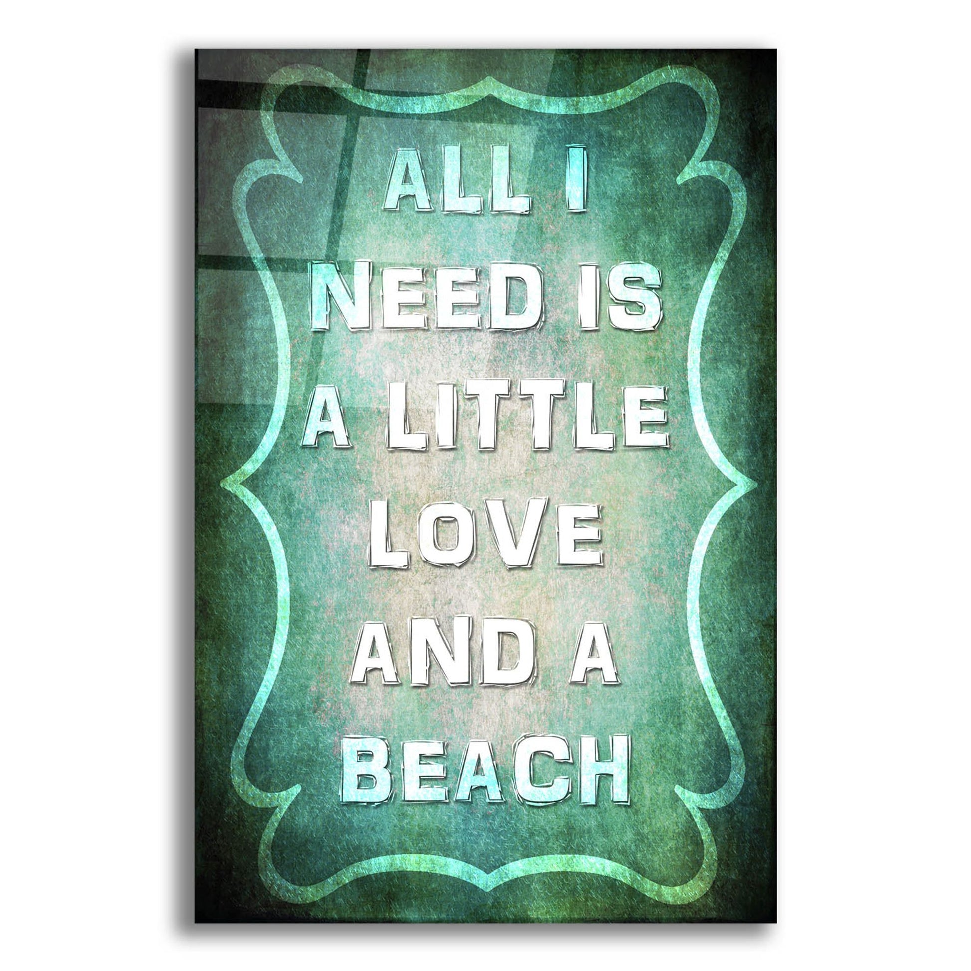 Epic Art 'Good Times Love Beach' by Lightbox Journal, Acrylic Glass Wall Art,12x16