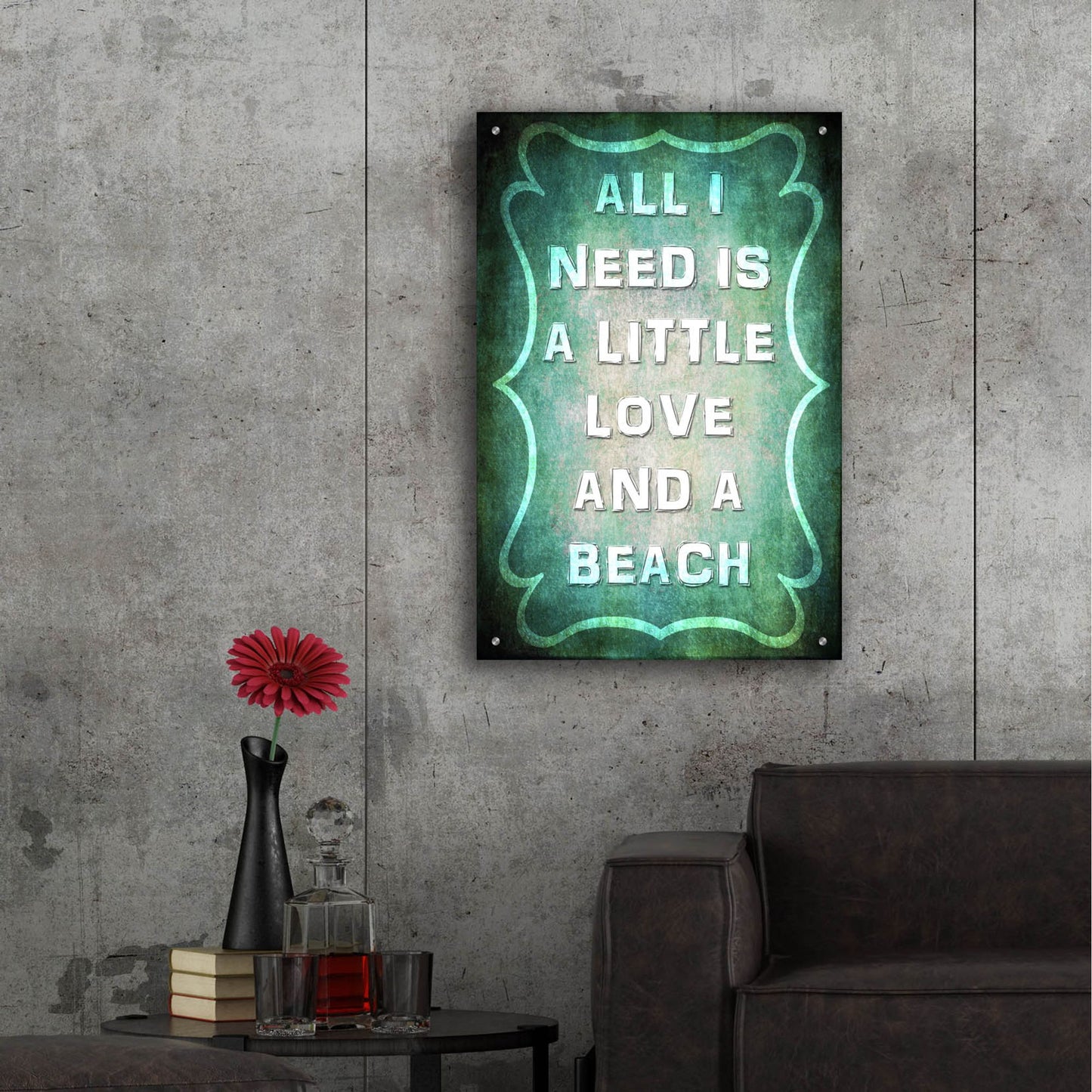 Epic Art 'Good Times Love Beach' by Lightbox Journal, Acrylic Glass Wall Art,24x36