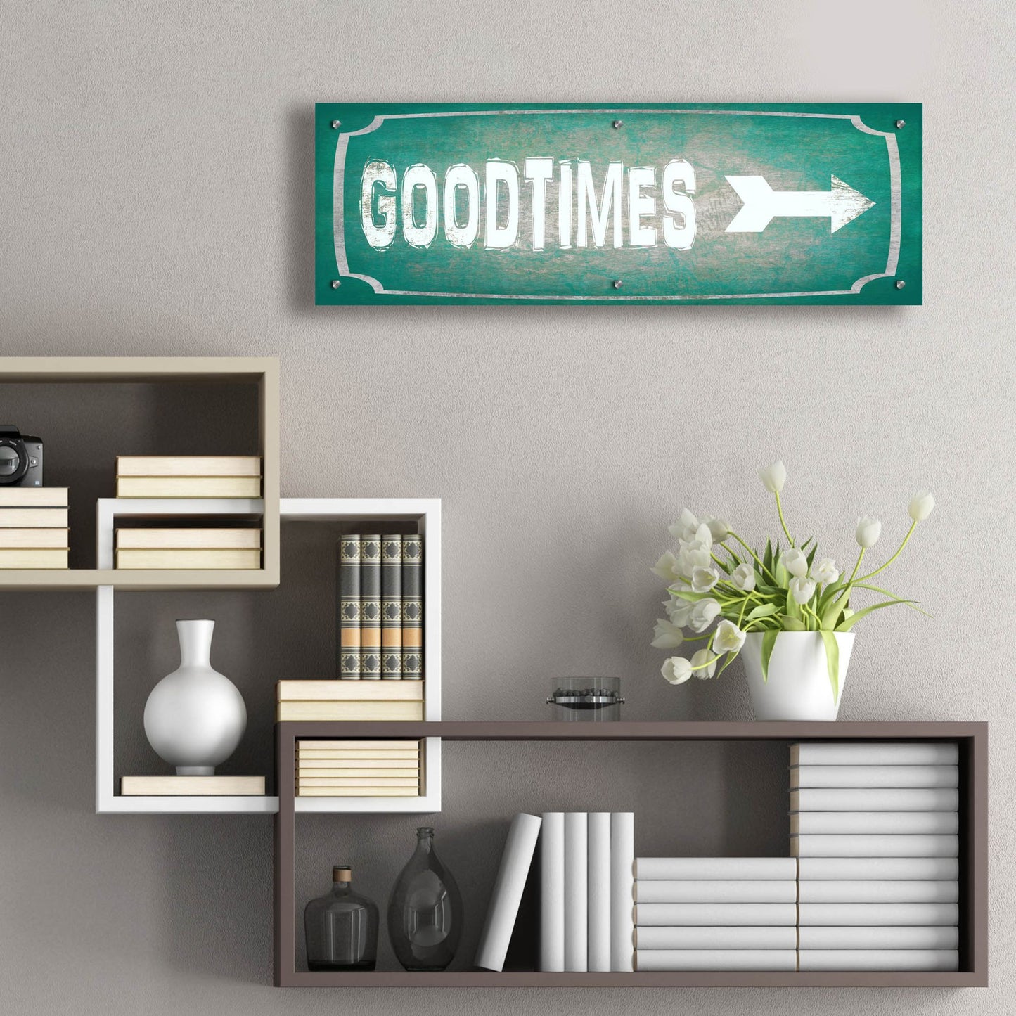 Epic Art 'Good Times' by Lightbox Journal, Acrylic Glass Wall Art,36x12