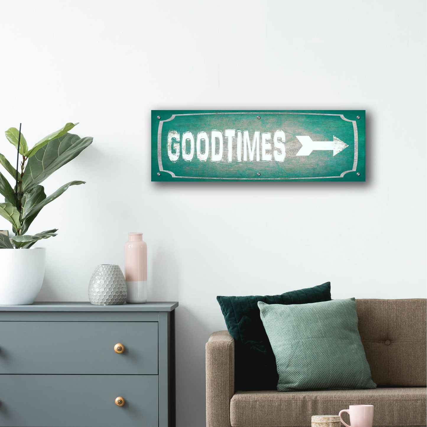 Epic Art 'Good Times' by Lightbox Journal, Acrylic Glass Wall Art,36x12