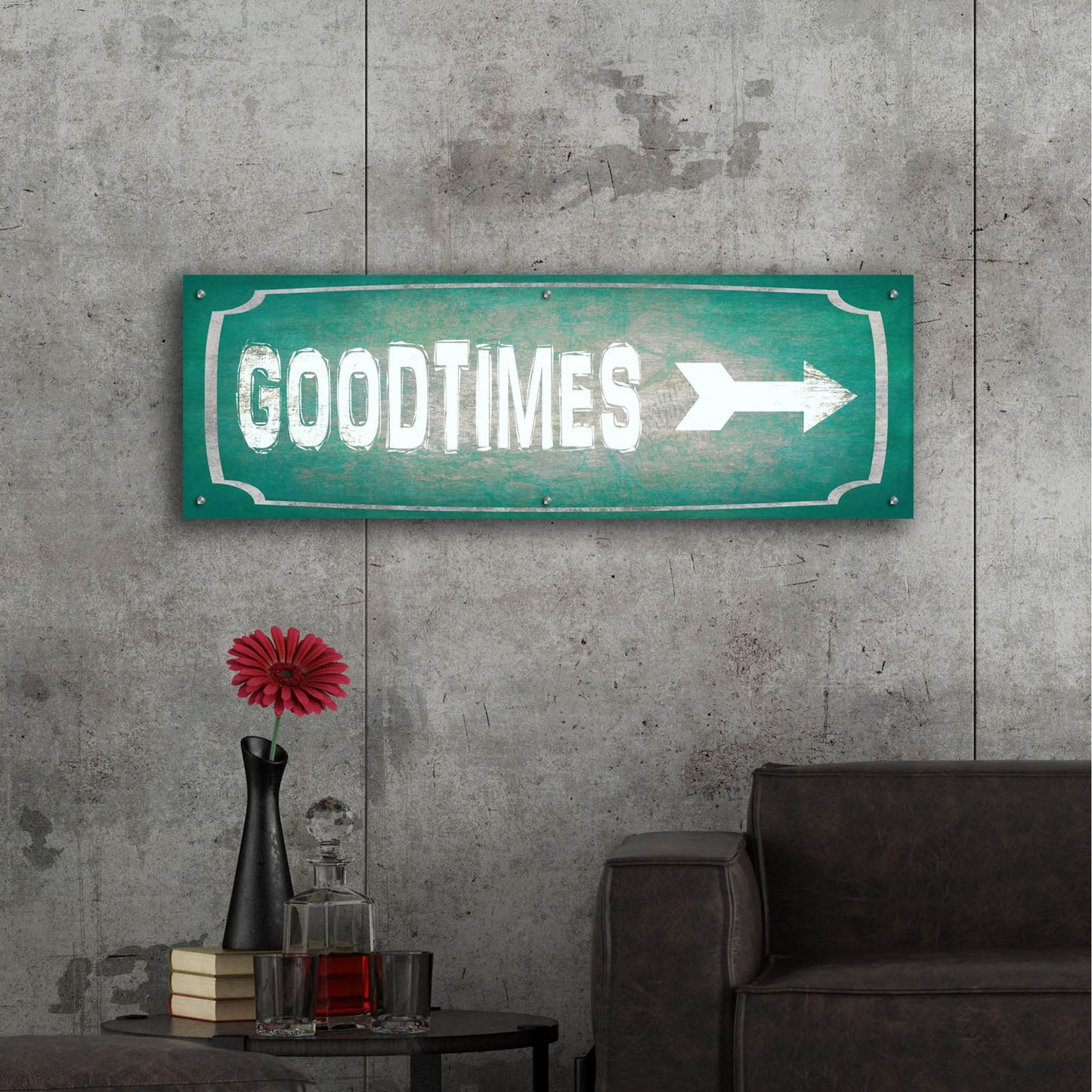 Epic Art 'Good Times' by Lightbox Journal, Acrylic Glass Wall Art,48x16