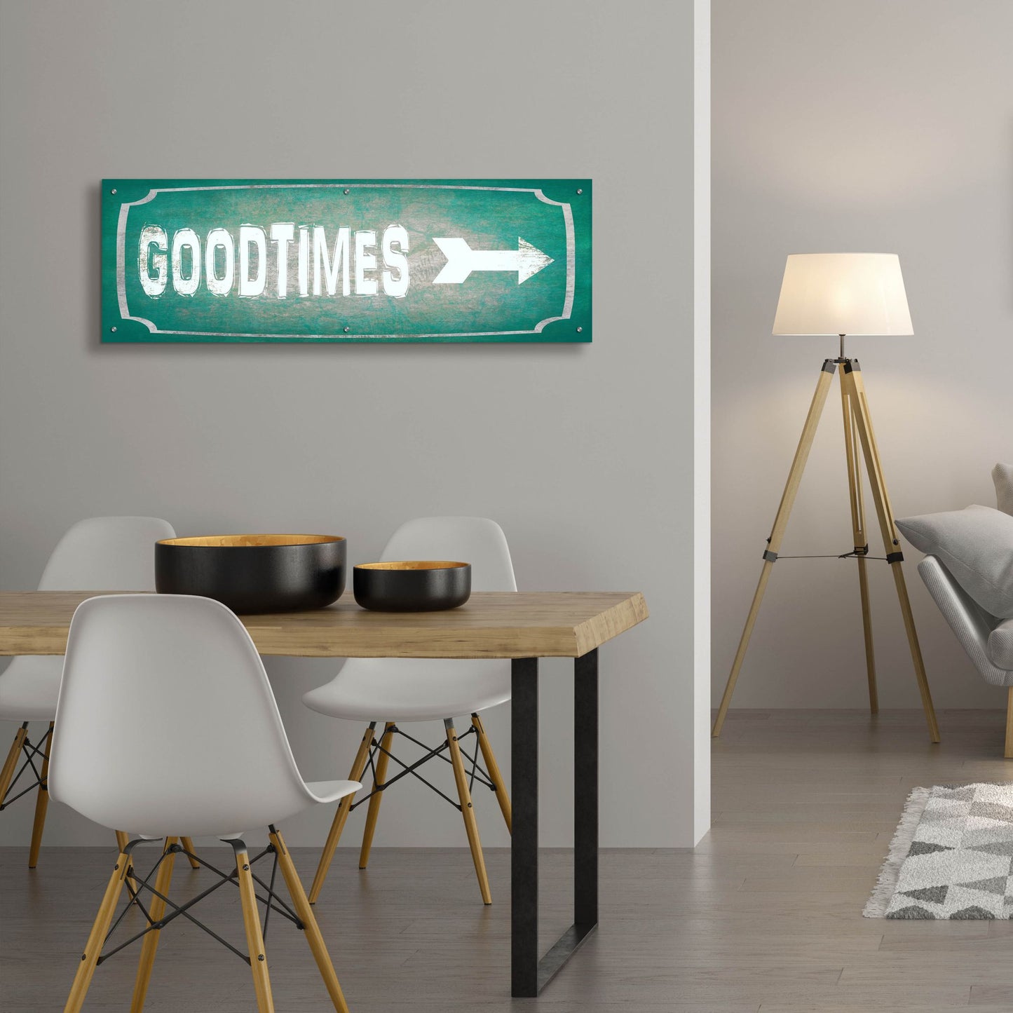 Epic Art 'Good Times' by Lightbox Journal, Acrylic Glass Wall Art,48x16