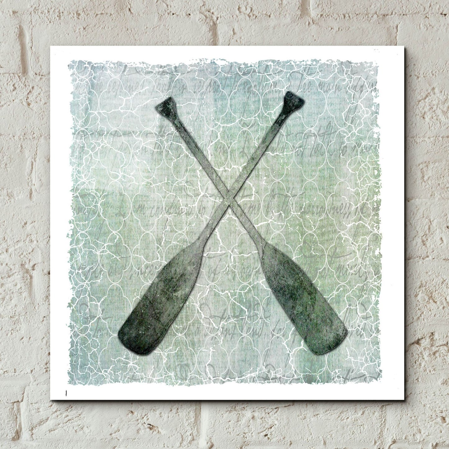 Epic Art 'Life Is Better At The Lake Oars 2' by Lightbox Journal, Acrylic Glass Wall Art,12x12