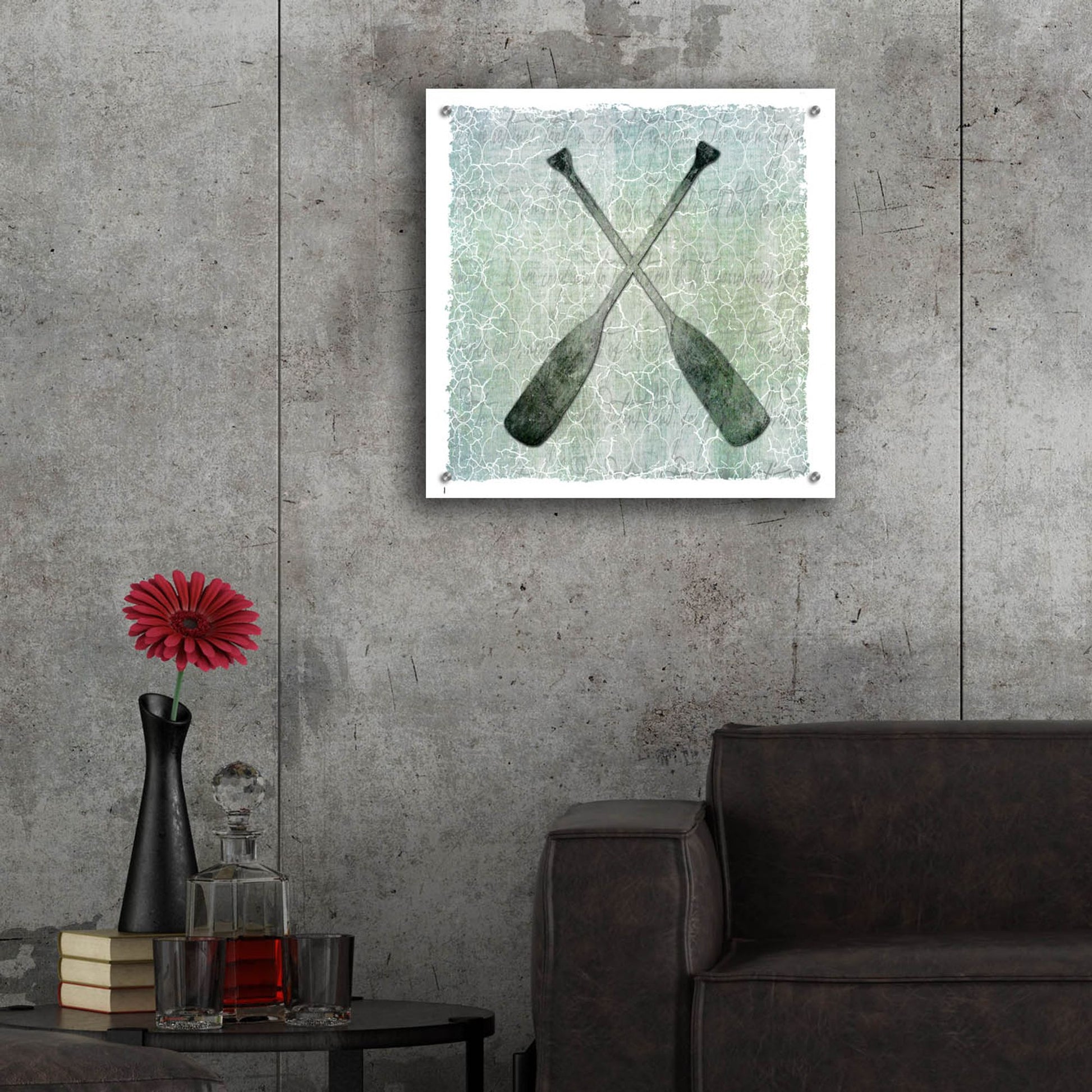 Epic Art 'Life Is Better At The Lake Oars 2' by Lightbox Journal, Acrylic Glass Wall Art,24x24