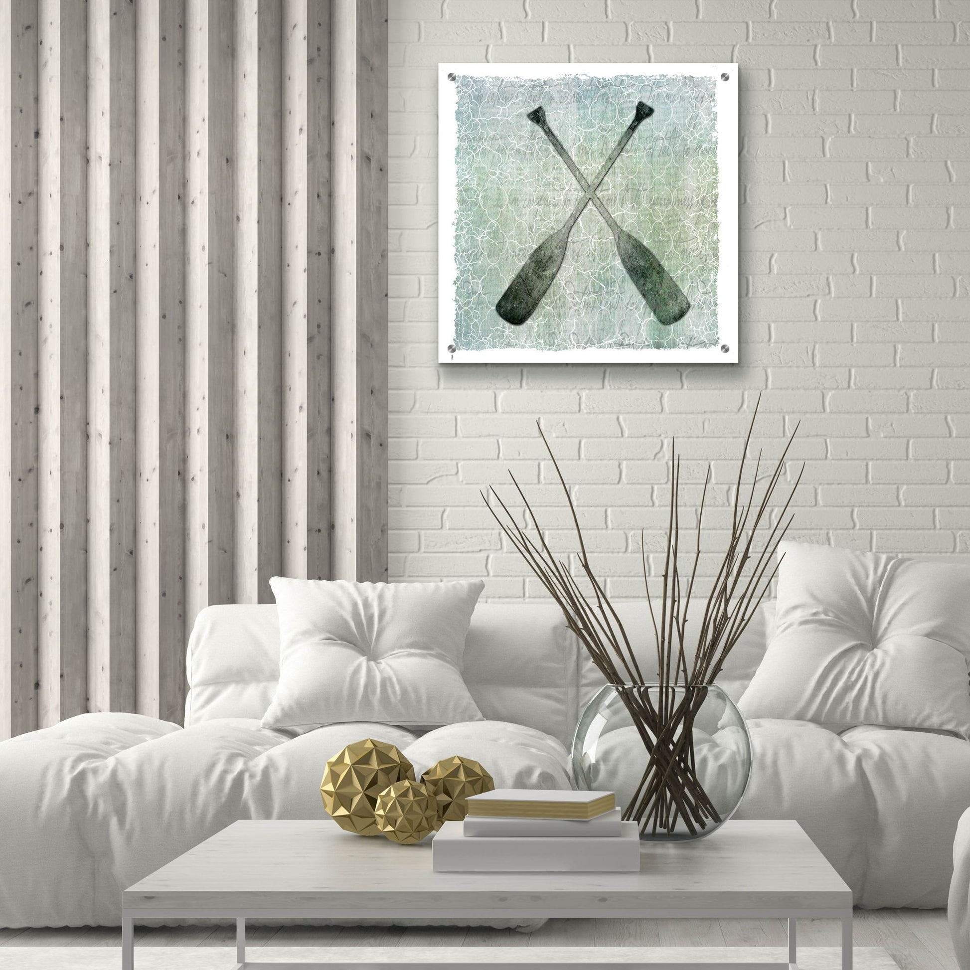 Epic Art 'Life Is Better At The Lake Oars 2' by Lightbox Journal, Acrylic Glass Wall Art,24x24