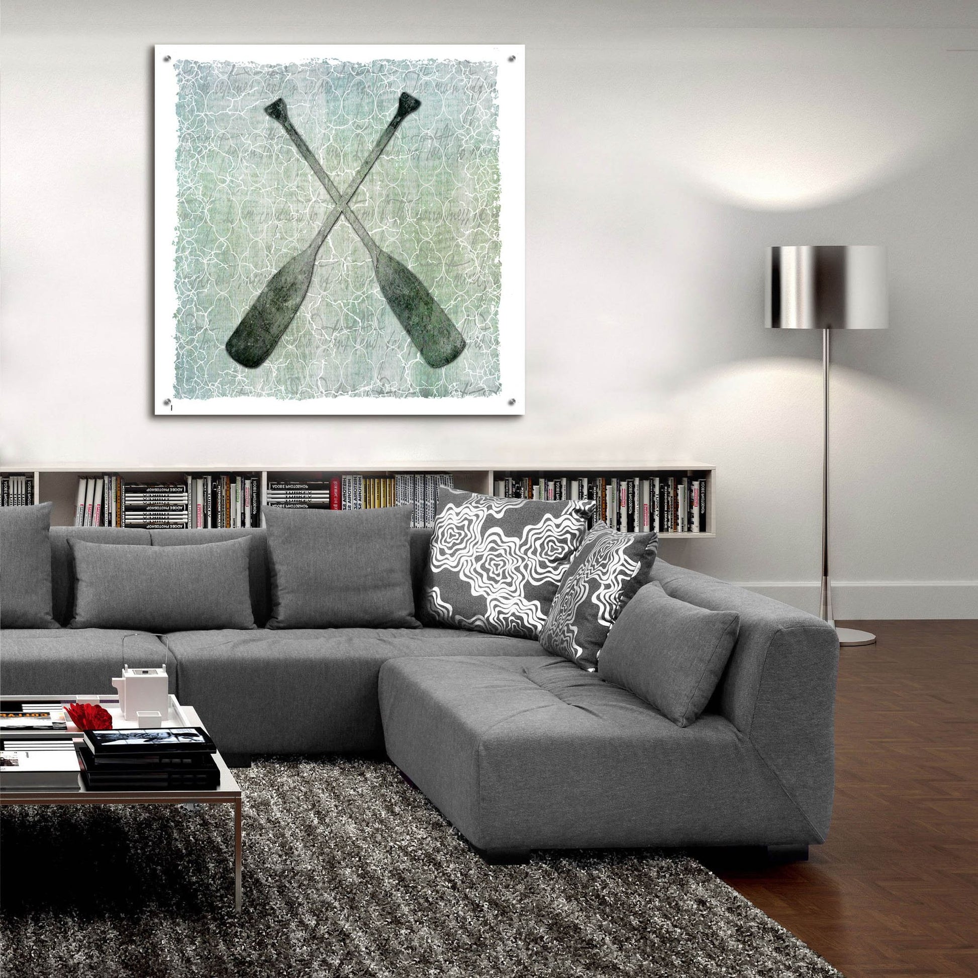 Epic Art 'Life Is Better At The Lake Oars 2' by Lightbox Journal, Acrylic Glass Wall Art,36x36