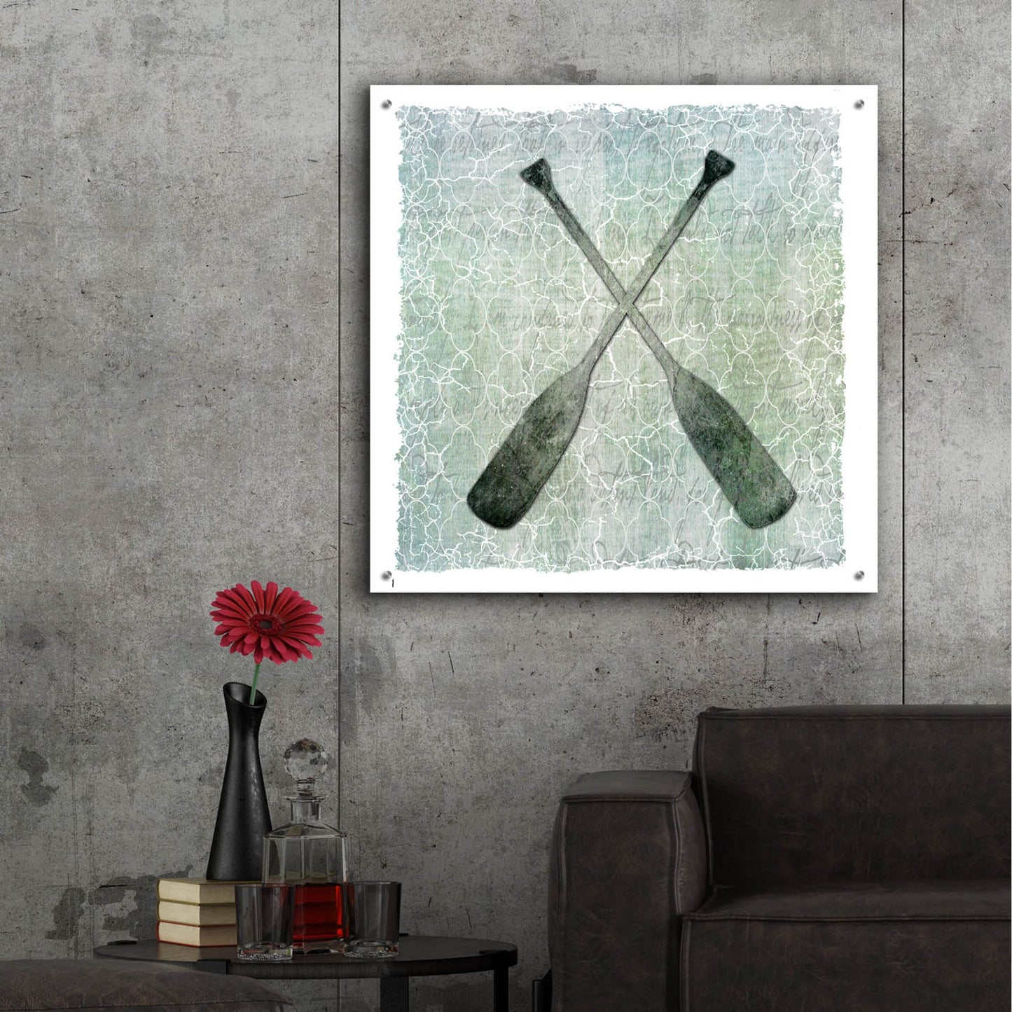 Epic Art 'Life Is Better At The Lake Oars 2' by Lightbox Journal, Acrylic Glass Wall Art,36x36