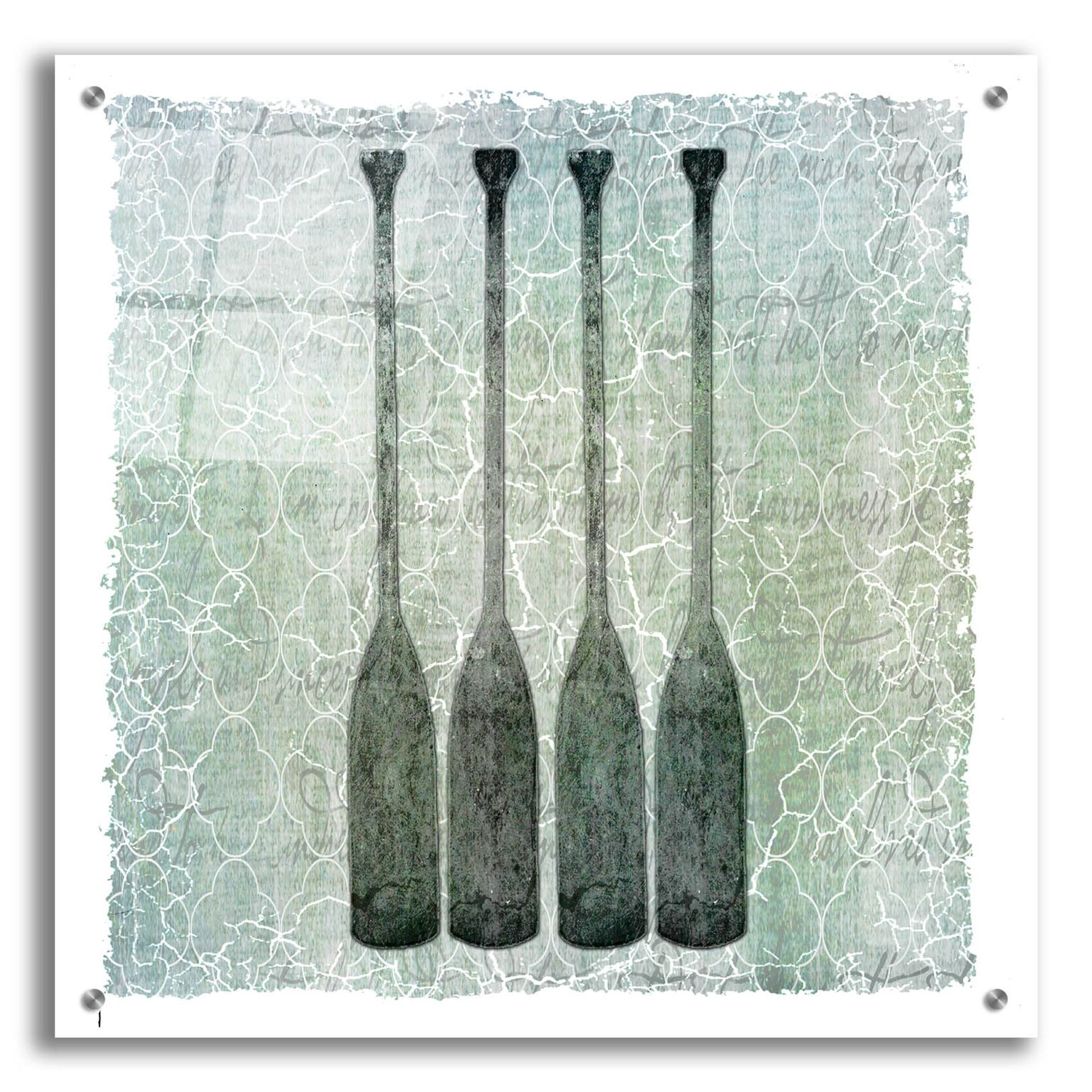 Epic Art 'Life Is Better At The Lake Oars' by Lightbox Journal, Acrylic Glass Wall Art,24x24