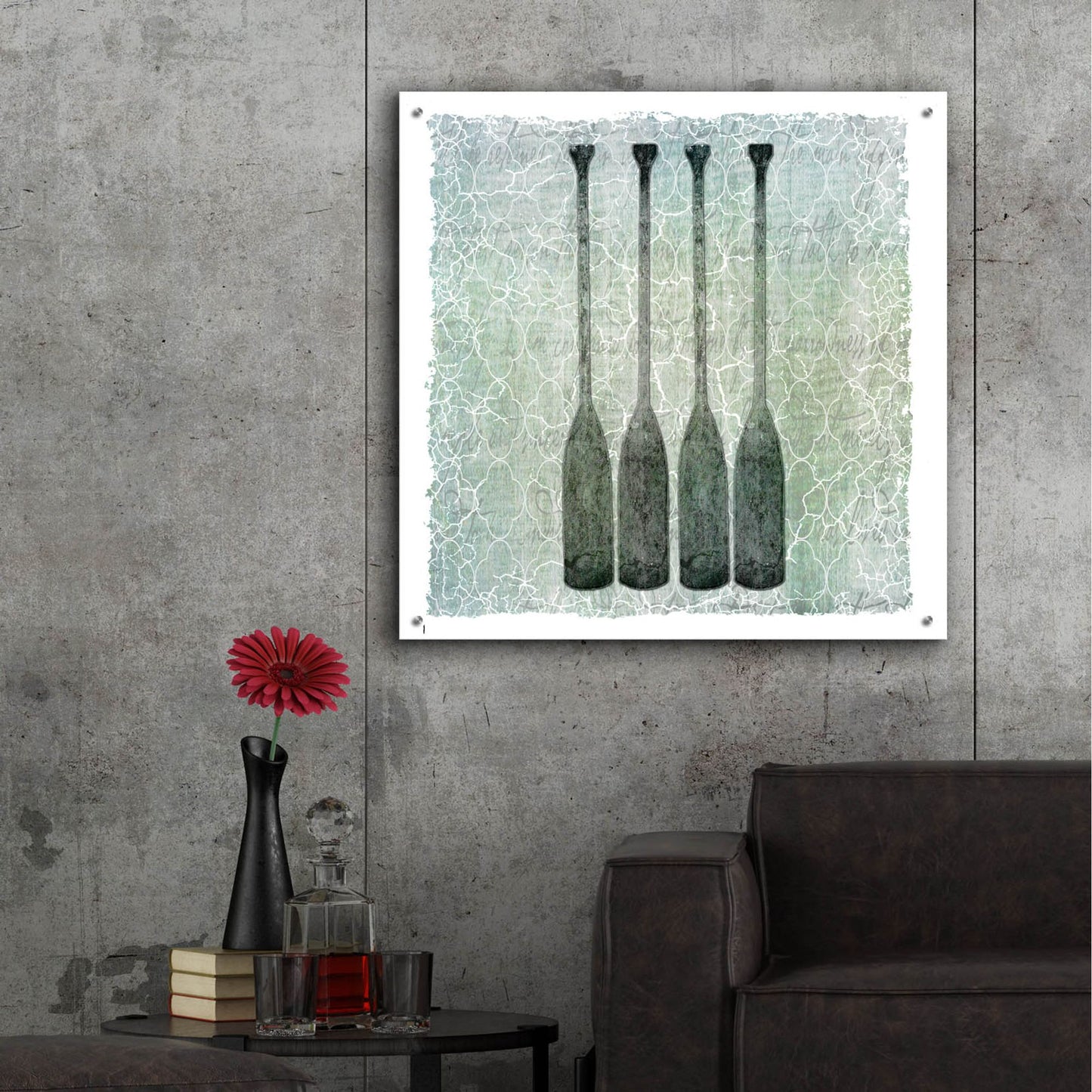 Epic Art 'Life Is Better At The Lake Oars' by Lightbox Journal, Acrylic Glass Wall Art,36x36