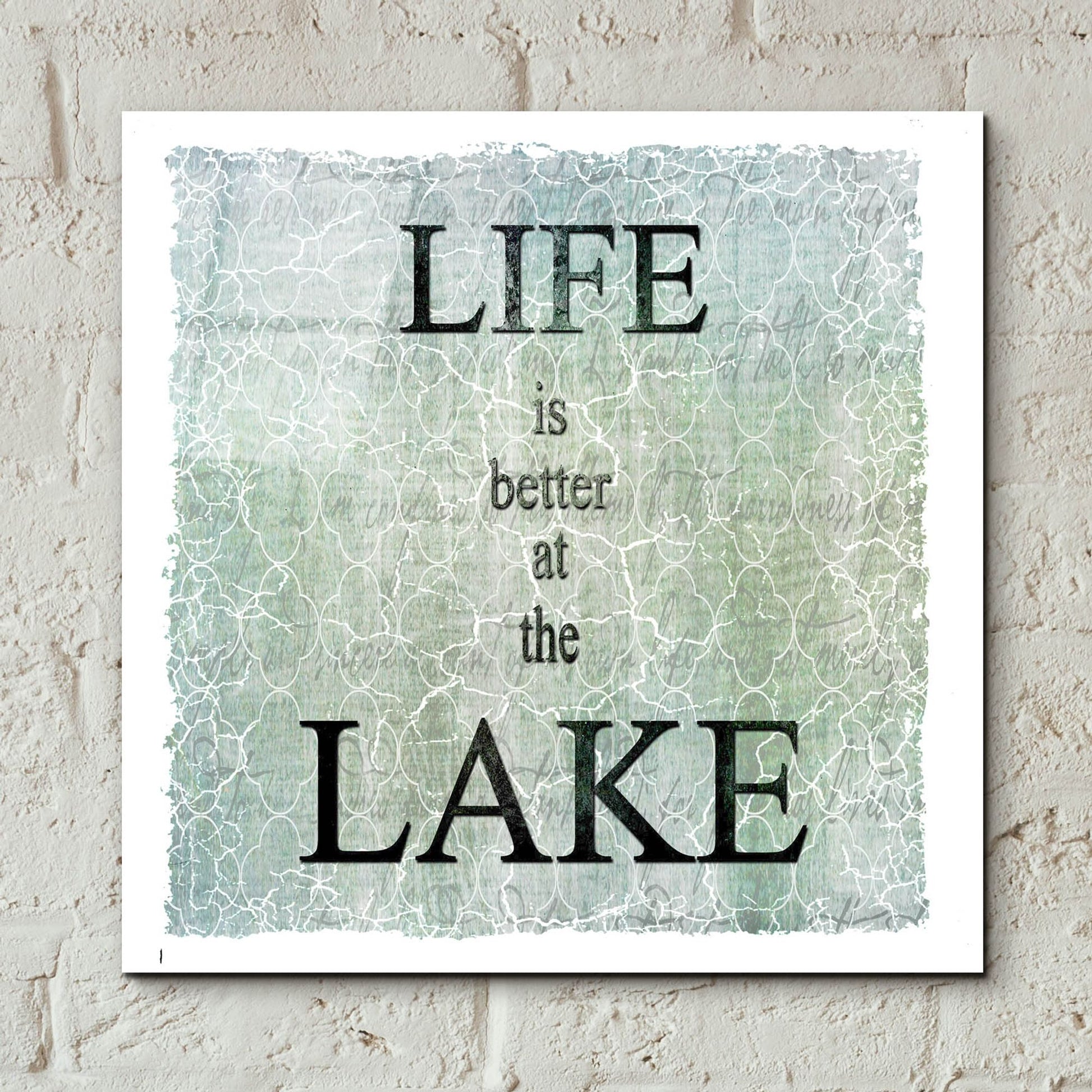 Epic Art 'Life Is Better At The Lake' by Lightbox Journal, Acrylic Glass Wall Art,12x12