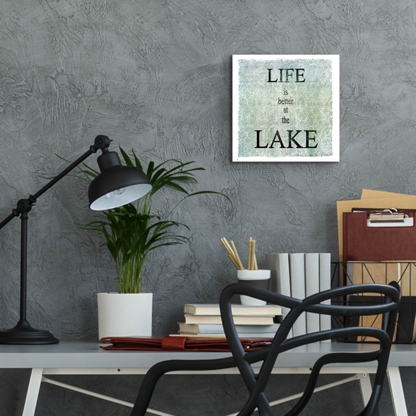 Epic Art 'Life Is Better At The Lake' by Lightbox Journal, Acrylic Glass Wall Art,12x12