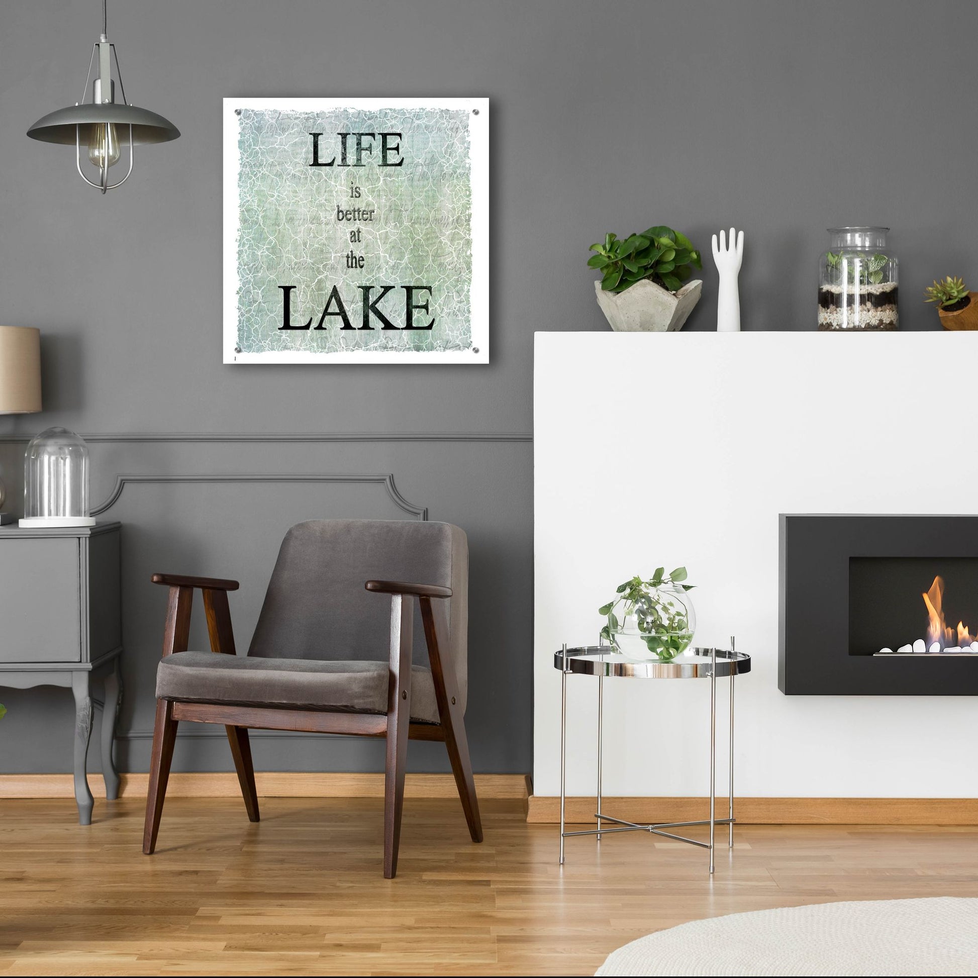 Epic Art 'Life Is Better At The Lake' by Lightbox Journal, Acrylic Glass Wall Art,24x24