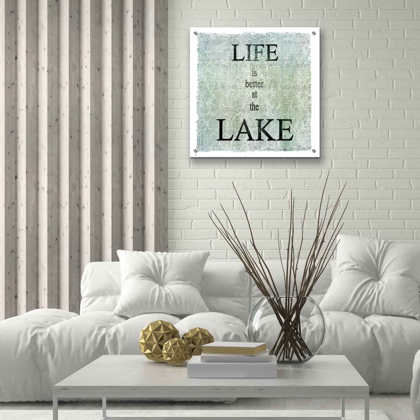 Epic Art 'Life Is Better At The Lake' by Lightbox Journal, Acrylic Glass Wall Art,24x24