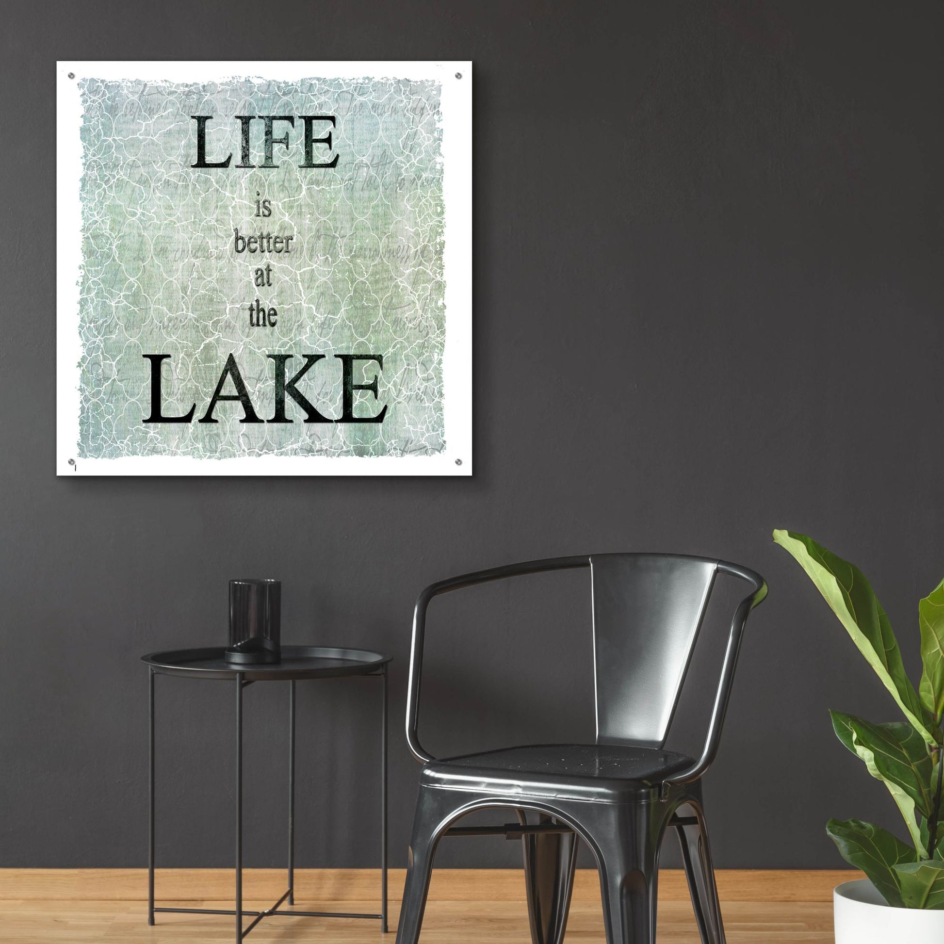 Epic Art 'Life Is Better At The Lake' by Lightbox Journal, Acrylic Glass Wall Art,36x36