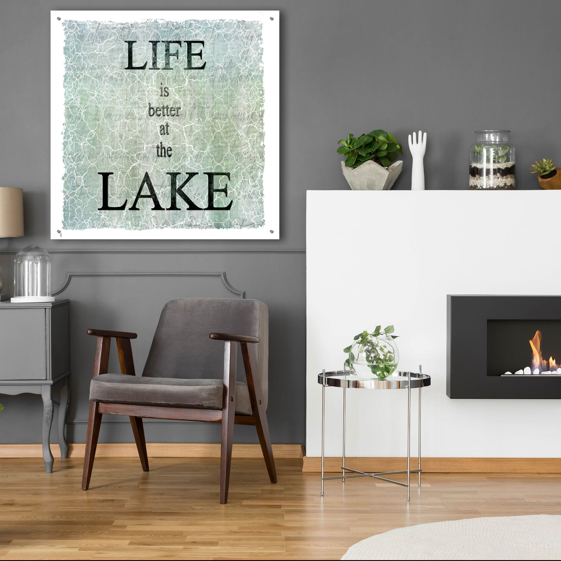 Epic Art 'Life Is Better At The Lake' by Lightbox Journal, Acrylic Glass Wall Art,36x36