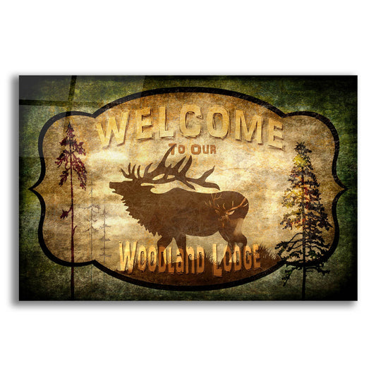 Epic Art 'Welcome Lodge Elk' by Lightbox Journal, Acrylic Glass Wall Art