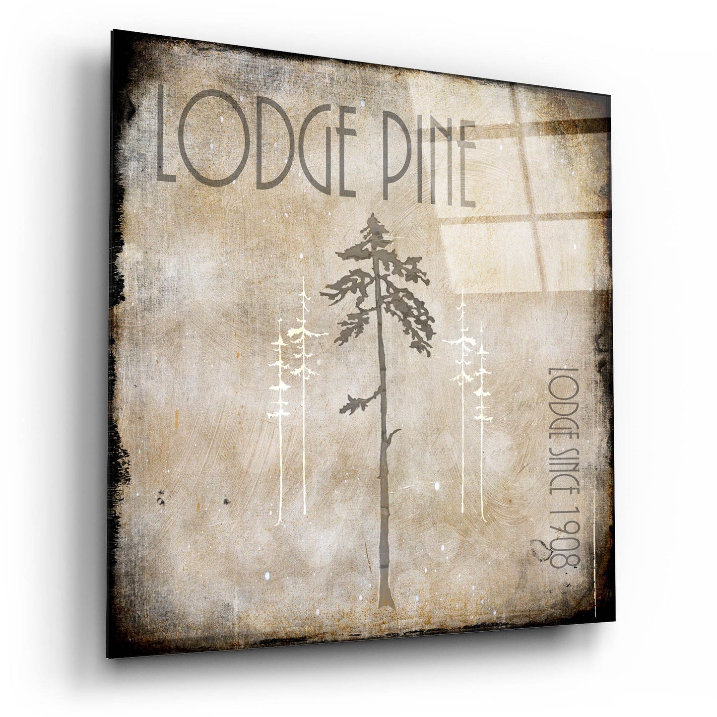 Epic Art 'Moose Lodge 2 - Lodge Pole 3' by Lightbox Journal, Acrylic Glass Wall Art,12x12