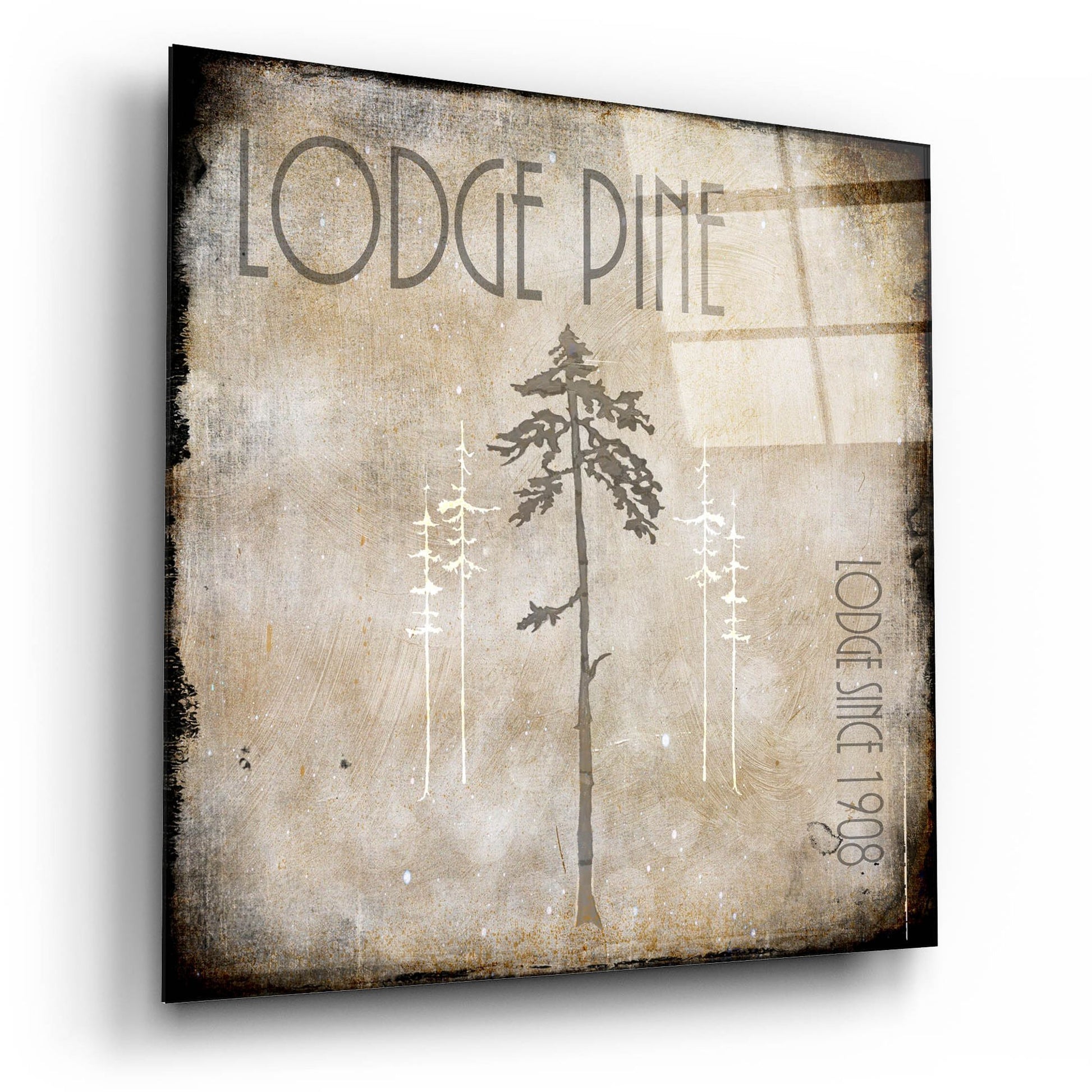 Epic Art 'Moose Lodge 2 - Lodge Pole 3' by Lightbox Journal, Acrylic Glass Wall Art,12x12