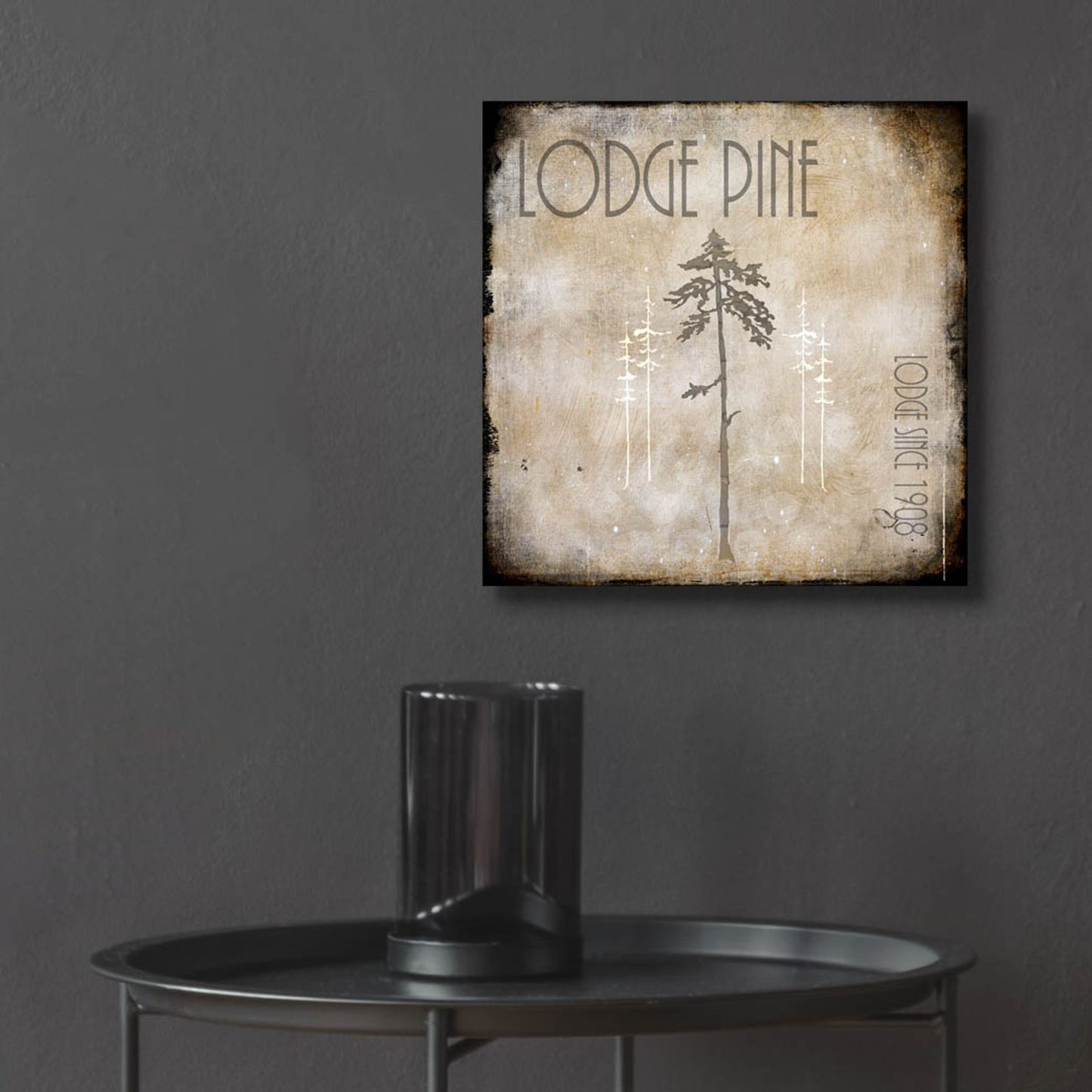 Epic Art 'Moose Lodge 2 - Lodge Pole 3' by Lightbox Journal, Acrylic Glass Wall Art,12x12