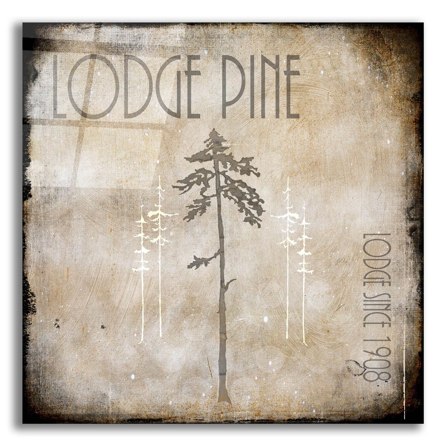 Epic Art 'Moose Lodge 2 - Lodge Pole 3' by Lightbox Journal, Acrylic Glass Wall Art,12x12