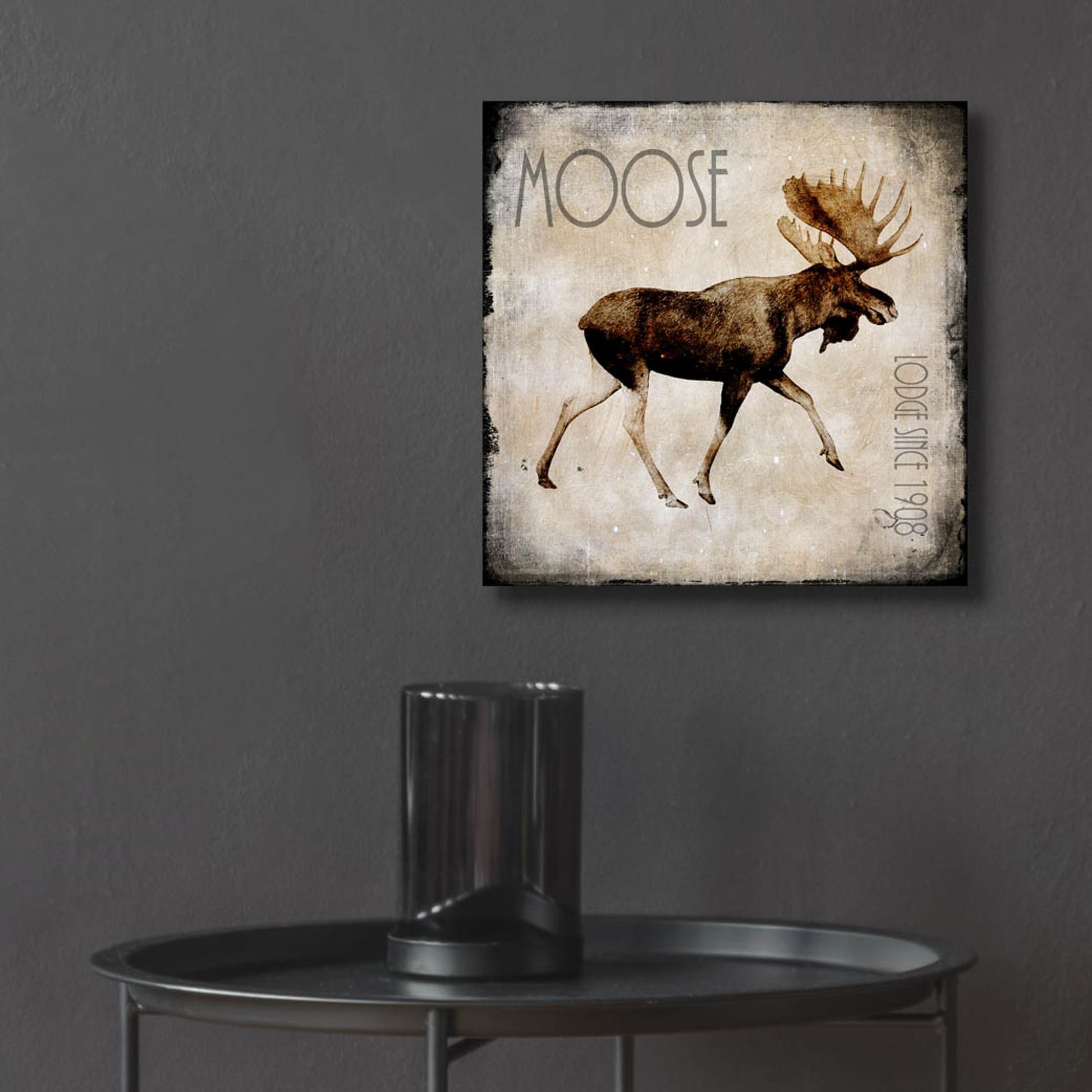 Epic Art 'Moose Lodge 2' by Lightbox Journal, Acrylic Glass Wall Art,12x12