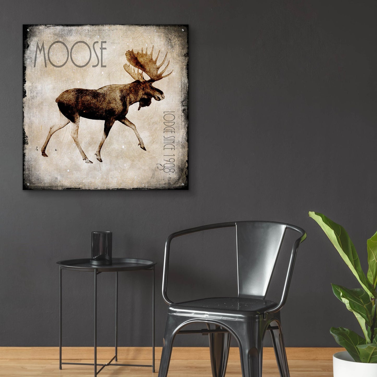 Epic Art 'Moose Lodge 2' by Lightbox Journal, Acrylic Glass Wall Art,36x36