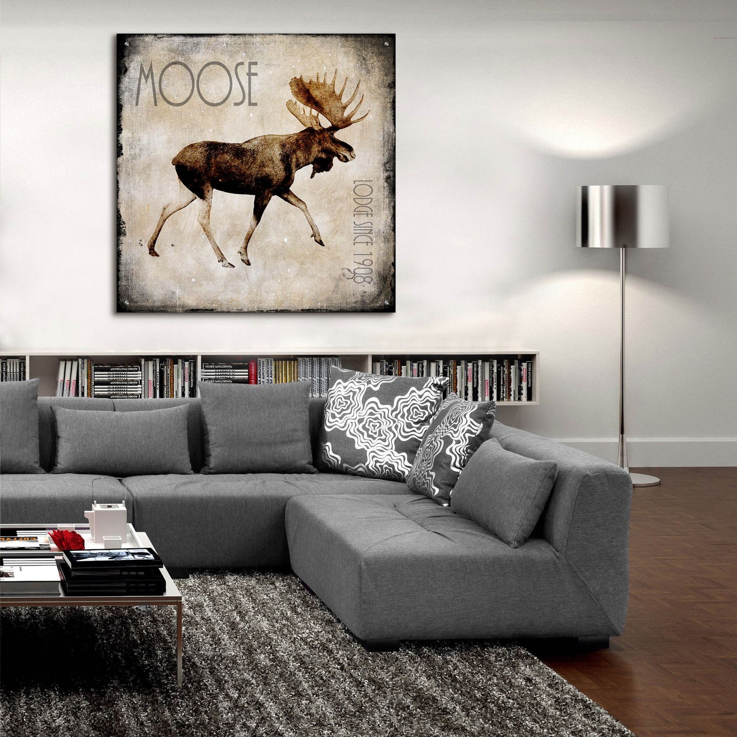 Epic Art 'Moose Lodge 2' by Lightbox Journal, Acrylic Glass Wall Art,36x36