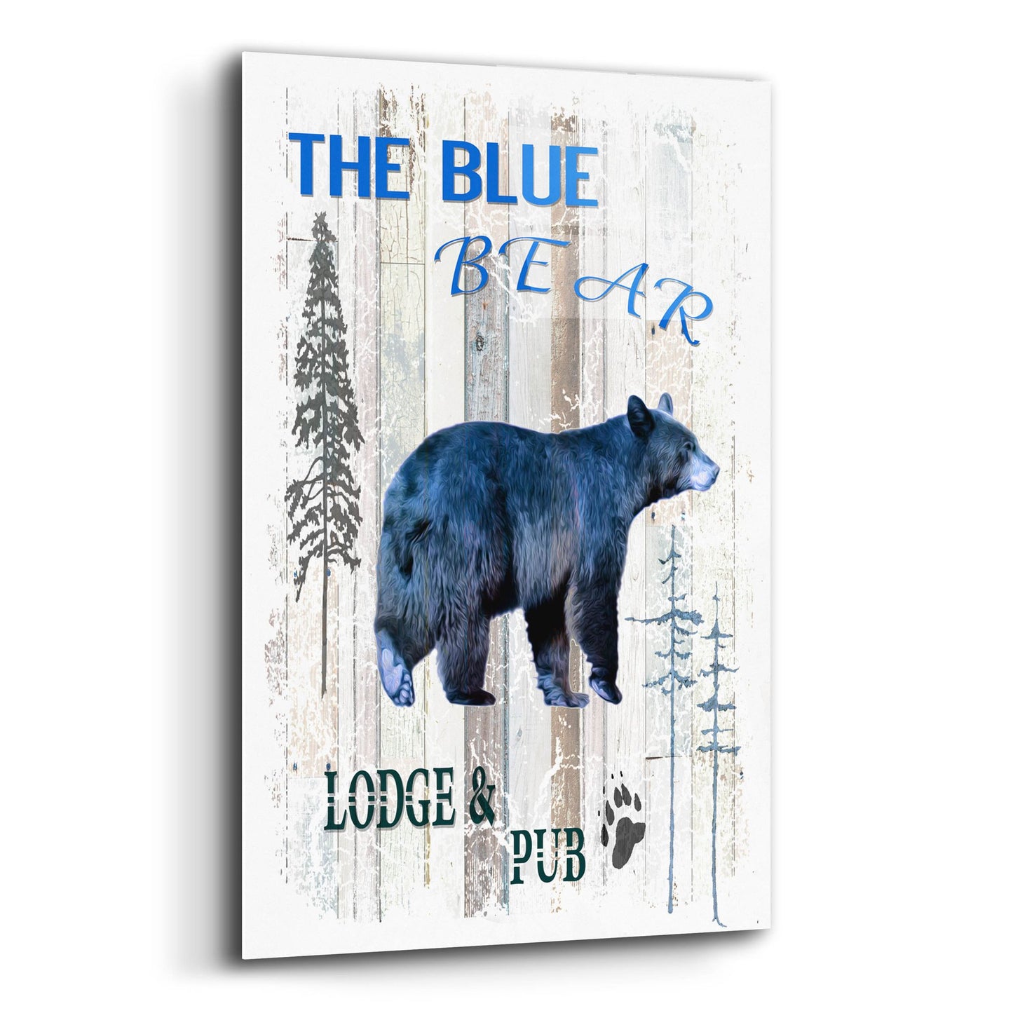 Epic Art 'The Blue Bear' by Lightbox Journal, Acrylic Glass Wall Art,12x16