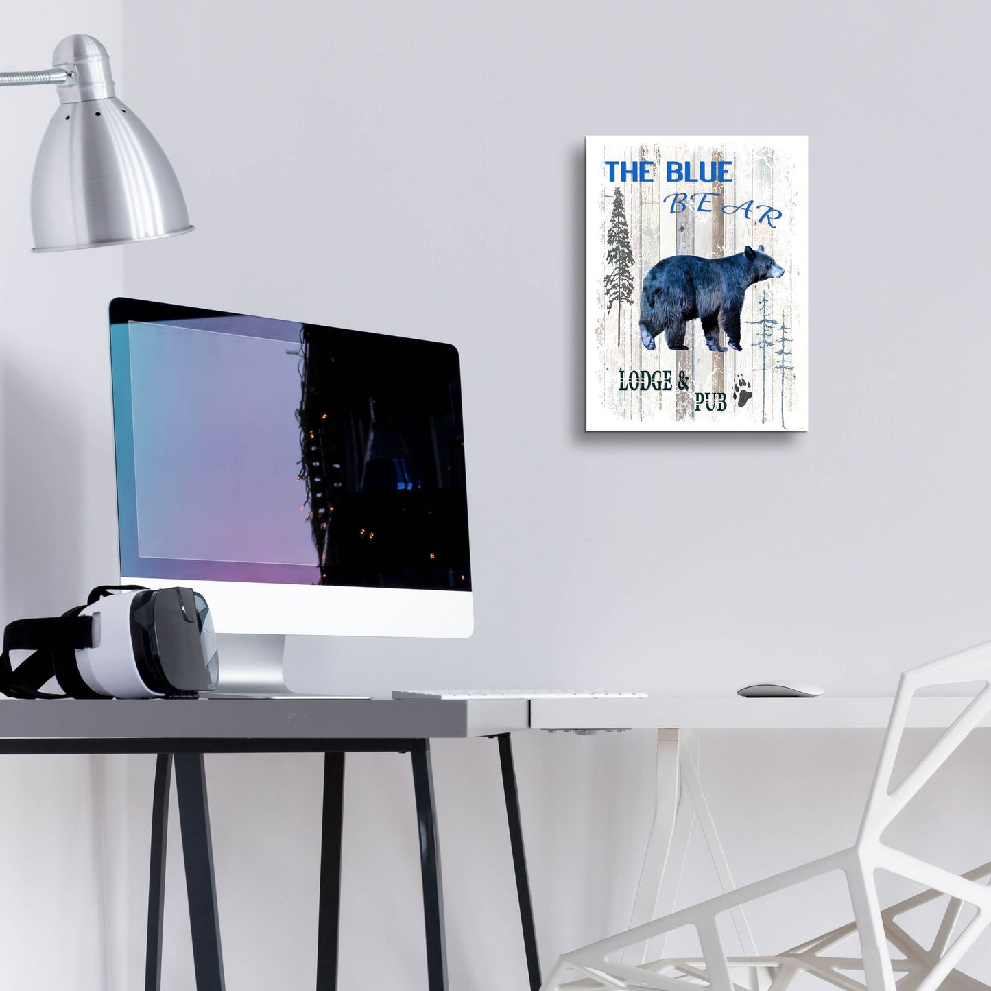 Epic Art 'The Blue Bear' by Lightbox Journal, Acrylic Glass Wall Art,12x16