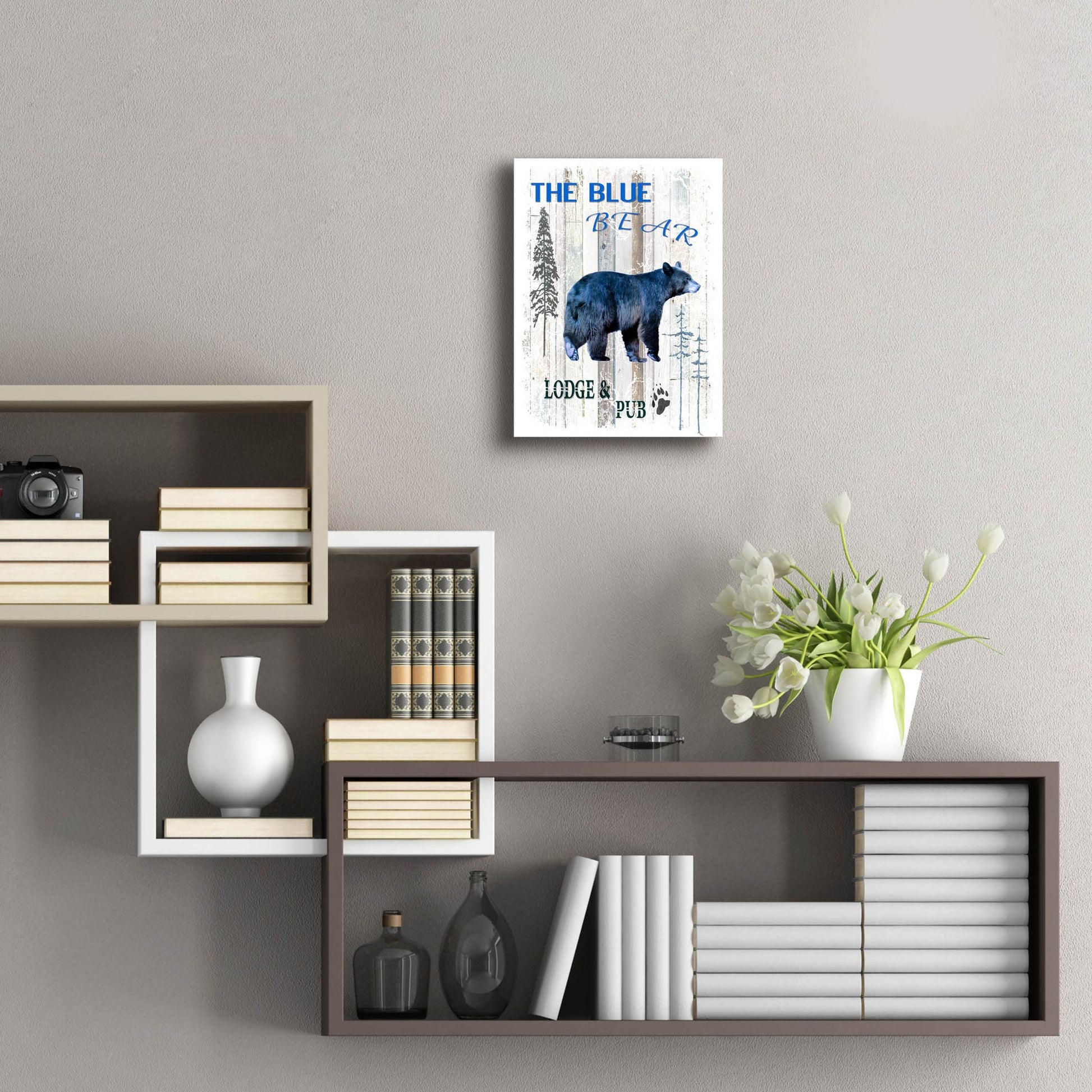 Epic Art 'The Blue Bear' by Lightbox Journal, Acrylic Glass Wall Art,12x16