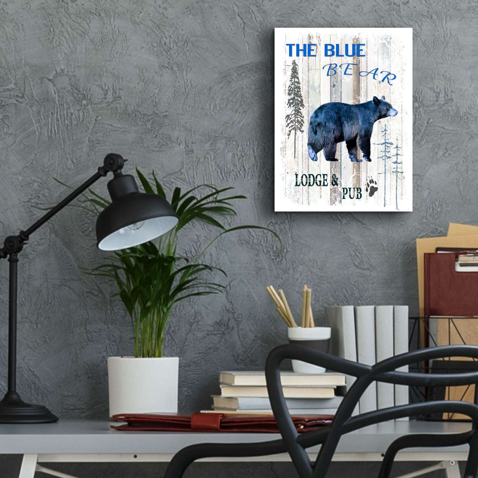 Epic Art 'The Blue Bear' by Lightbox Journal, Acrylic Glass Wall Art,12x16