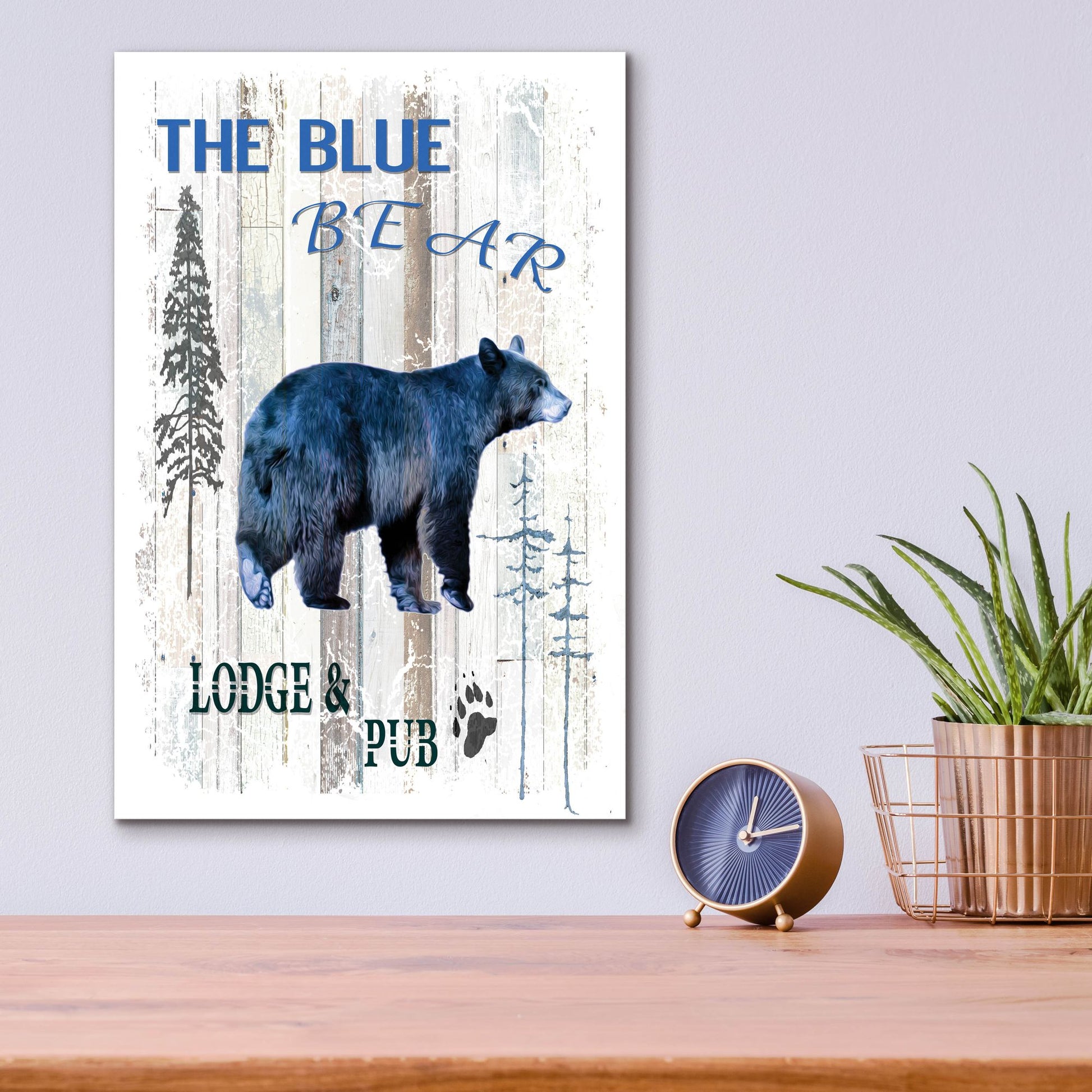 Epic Art 'The Blue Bear' by Lightbox Journal, Acrylic Glass Wall Art,12x16