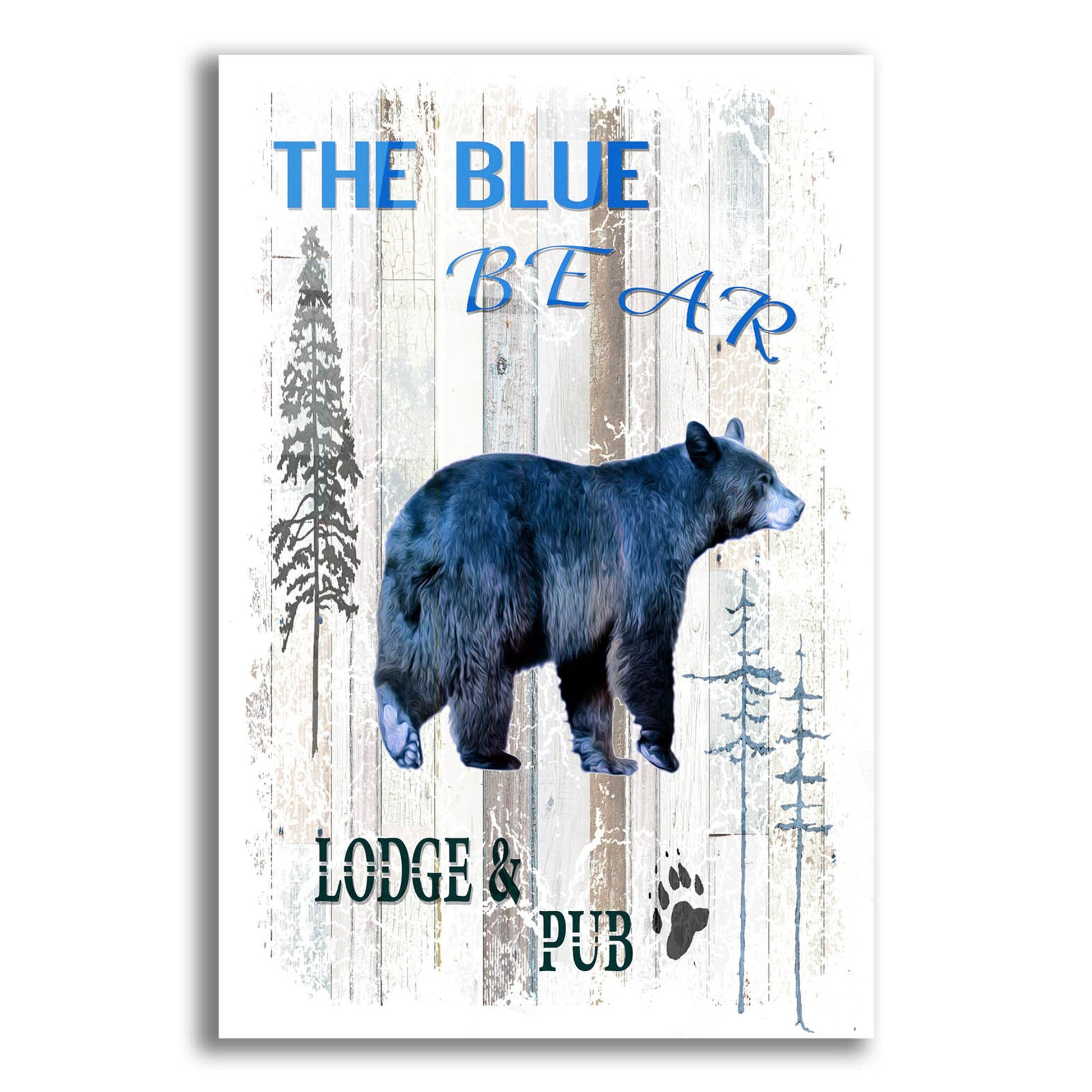 Epic Art 'The Blue Bear' by Lightbox Journal, Acrylic Glass Wall Art,12x16