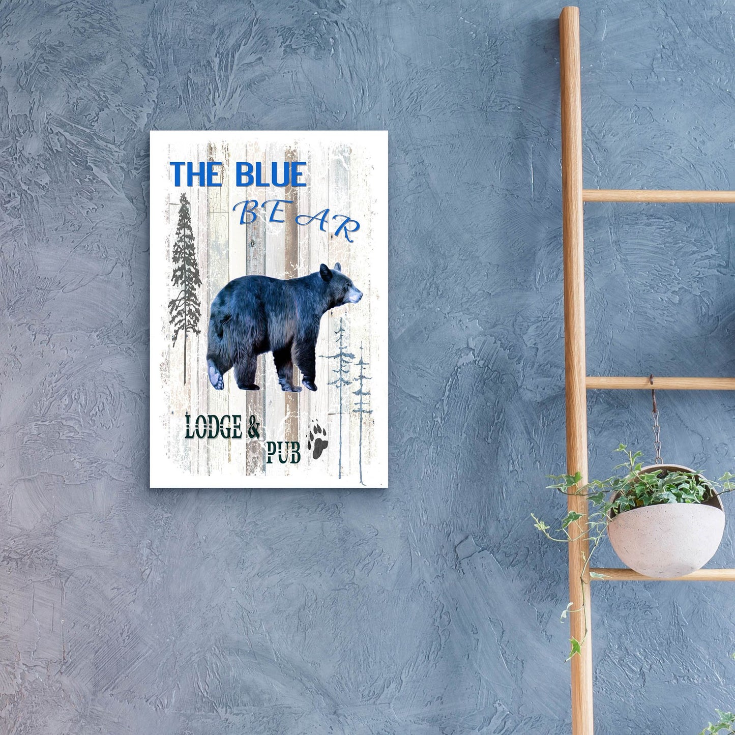 Epic Art 'The Blue Bear' by Lightbox Journal, Acrylic Glass Wall Art,16x24