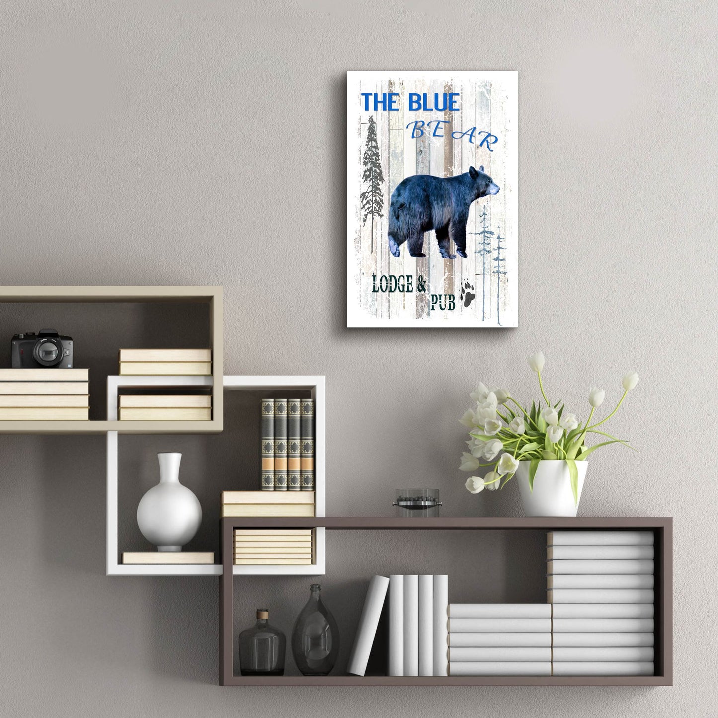 Epic Art 'The Blue Bear' by Lightbox Journal, Acrylic Glass Wall Art,16x24