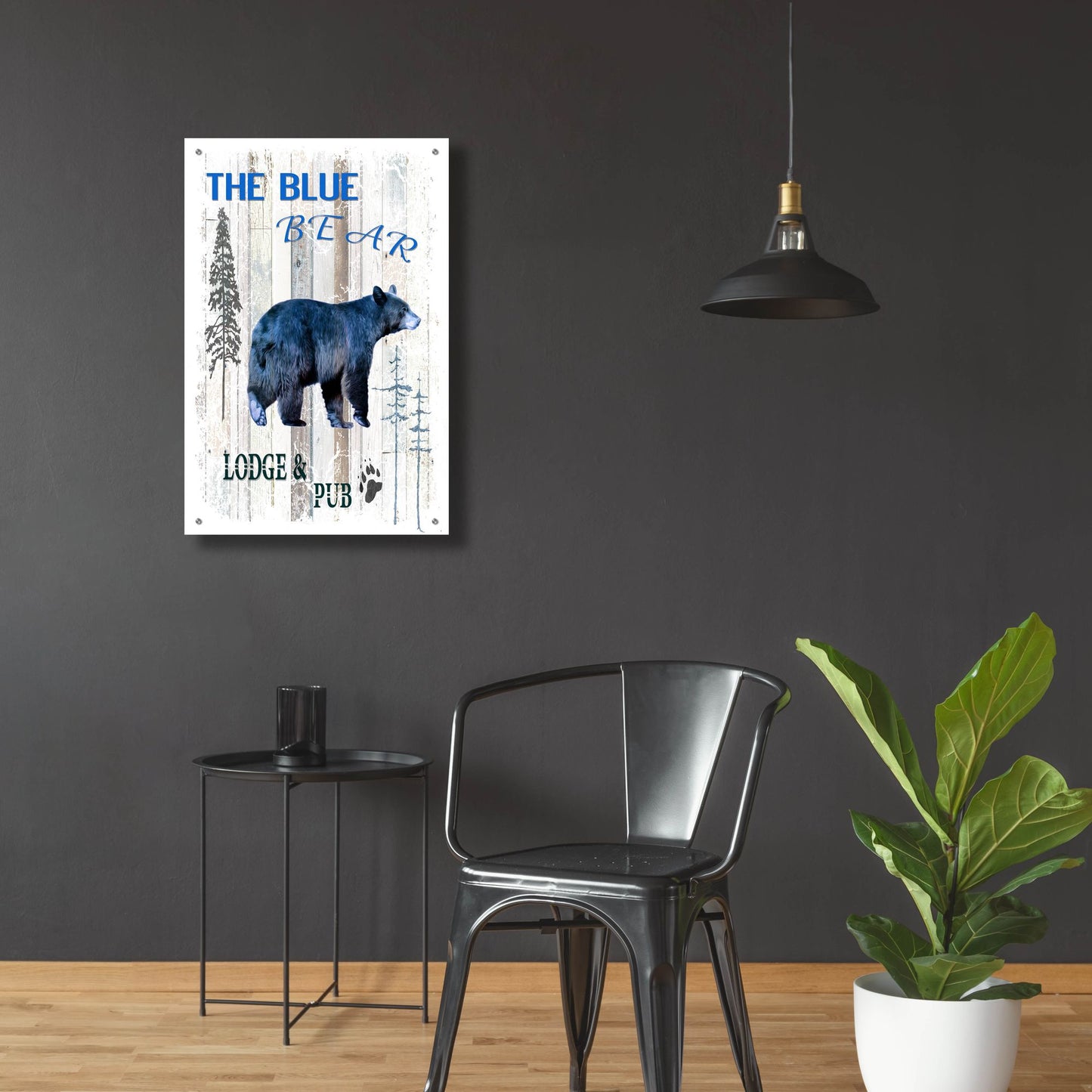 Epic Art 'The Blue Bear' by Lightbox Journal, Acrylic Glass Wall Art,24x36